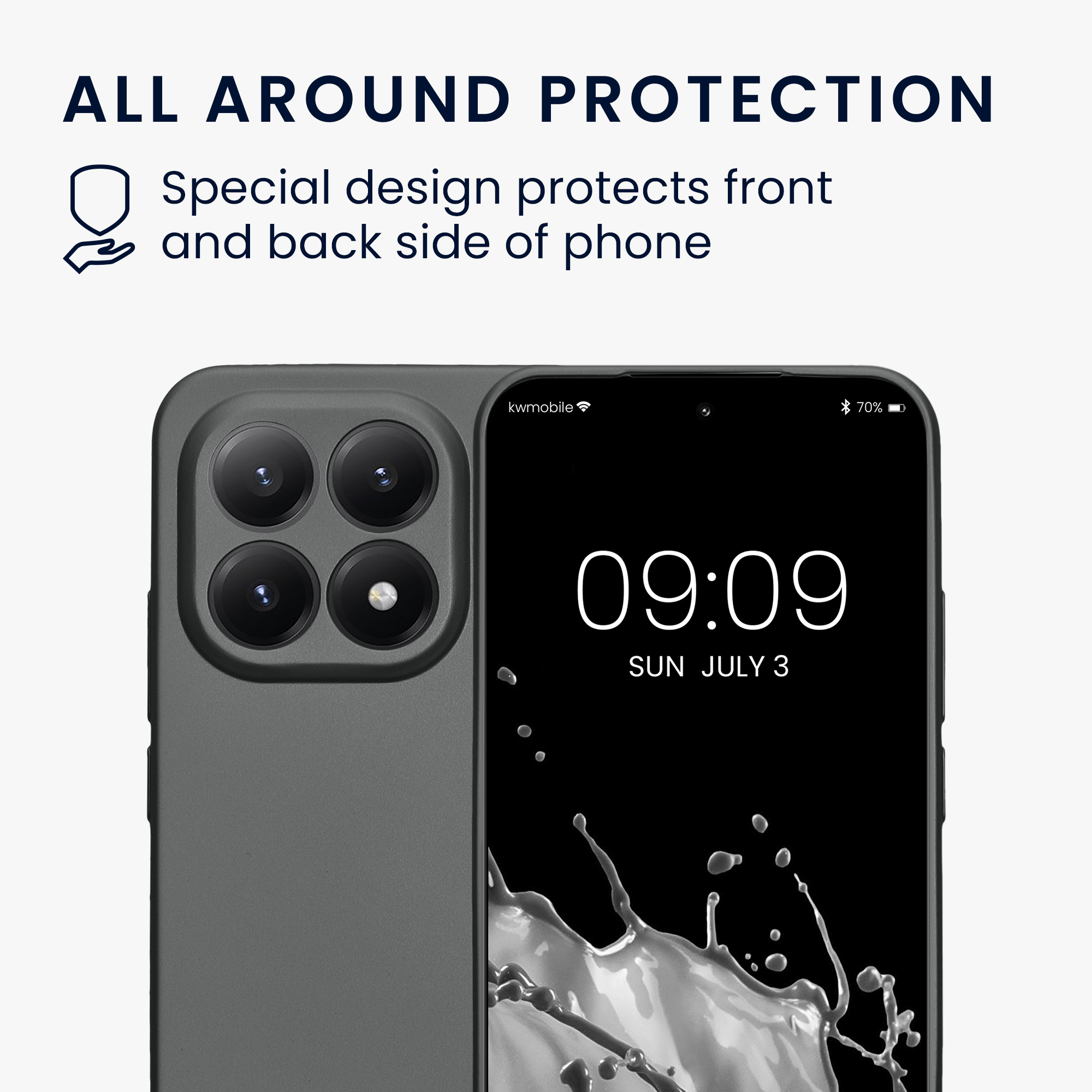 Pouzdro pro Xiaomi 15T kwmobile metalické TPU - metalická šedá