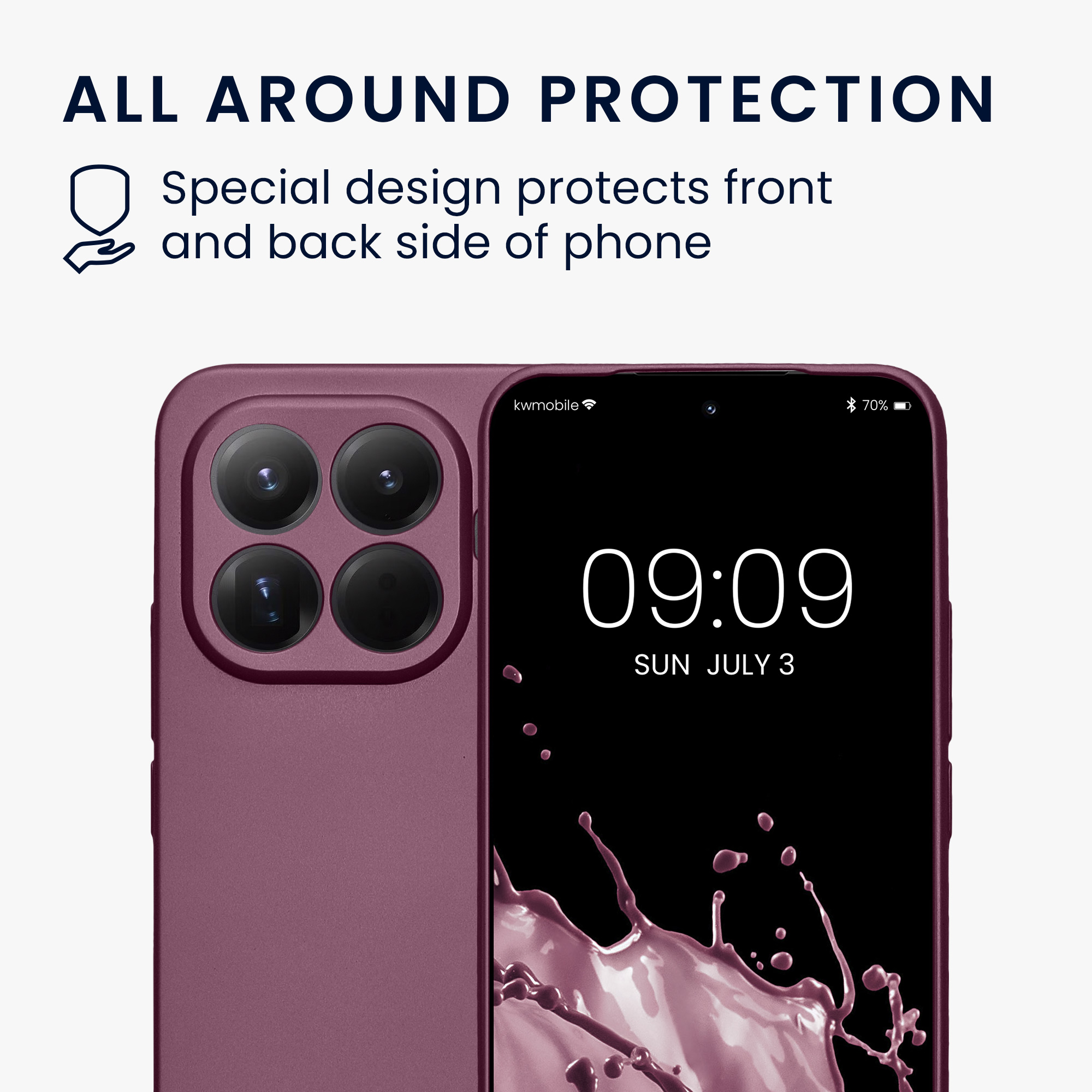 Pouzdro pro Xiaomi 15T Pro kwmobile metalické TPU - metalická levandulová