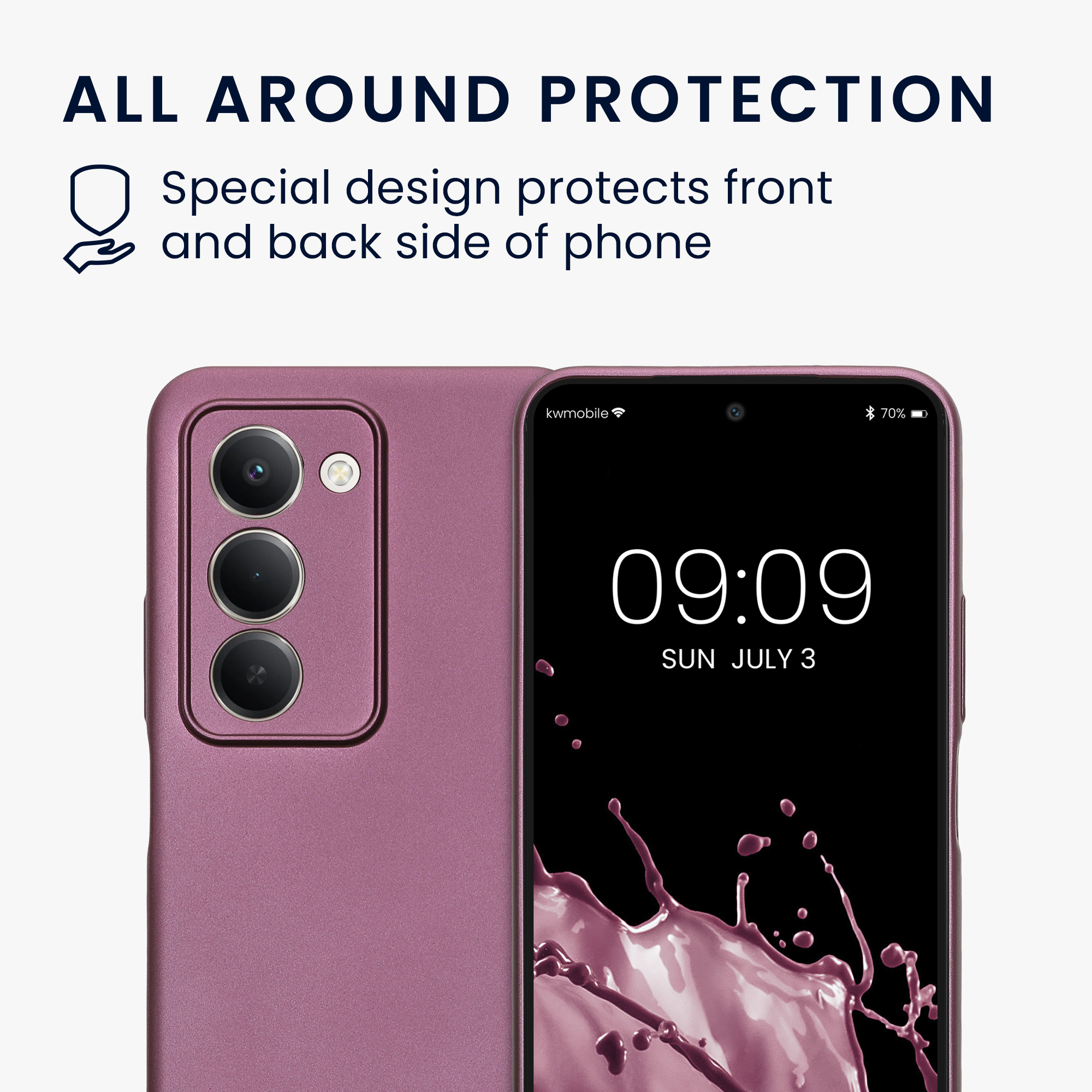 Pouzdro pro Xiaomi Redmi 15 5G kwmobile metalické TPU - metalická levandulová