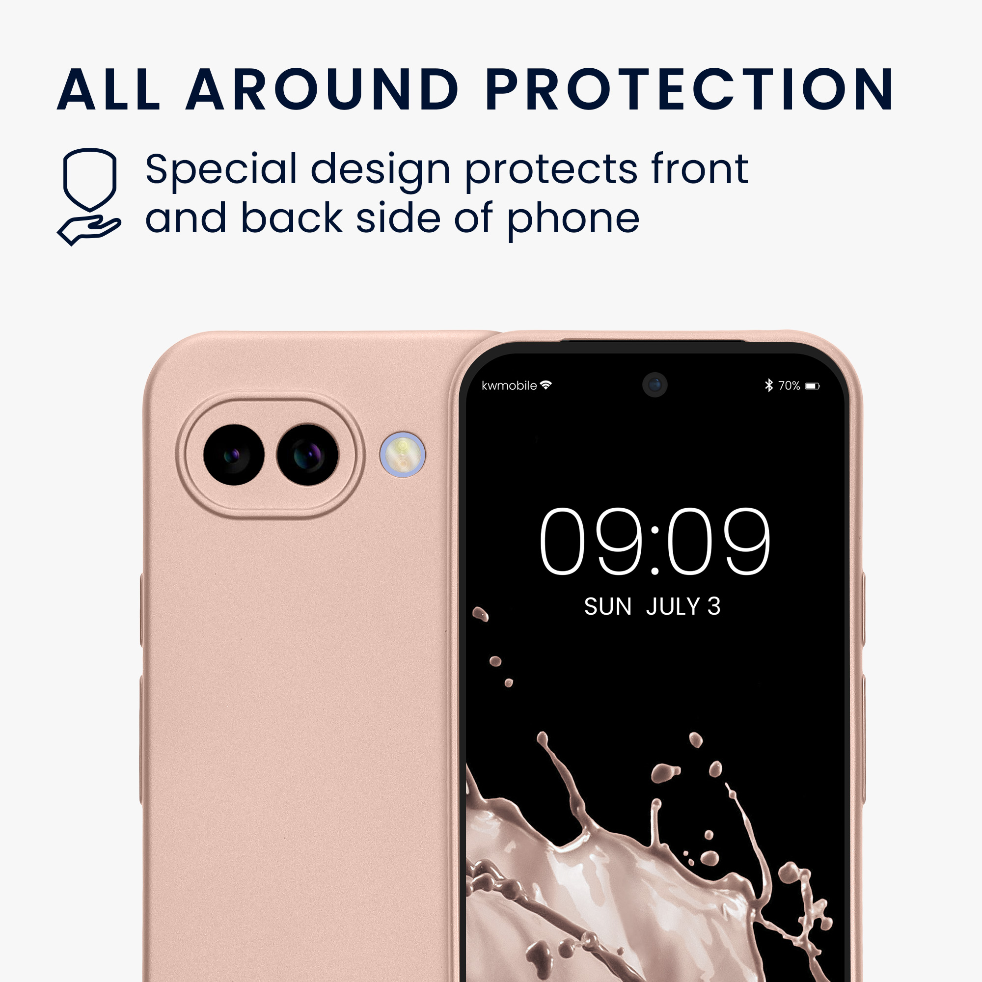 Pouzdro pro Google Pixel 10a kwmobile metalické TPU - metalická růžové zlato