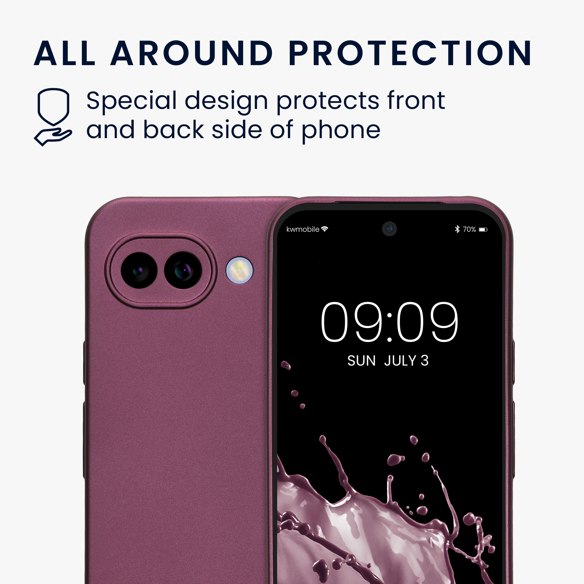 Kryt na mobil Google Pixel 10a - kwmobile, metalický levandulový
