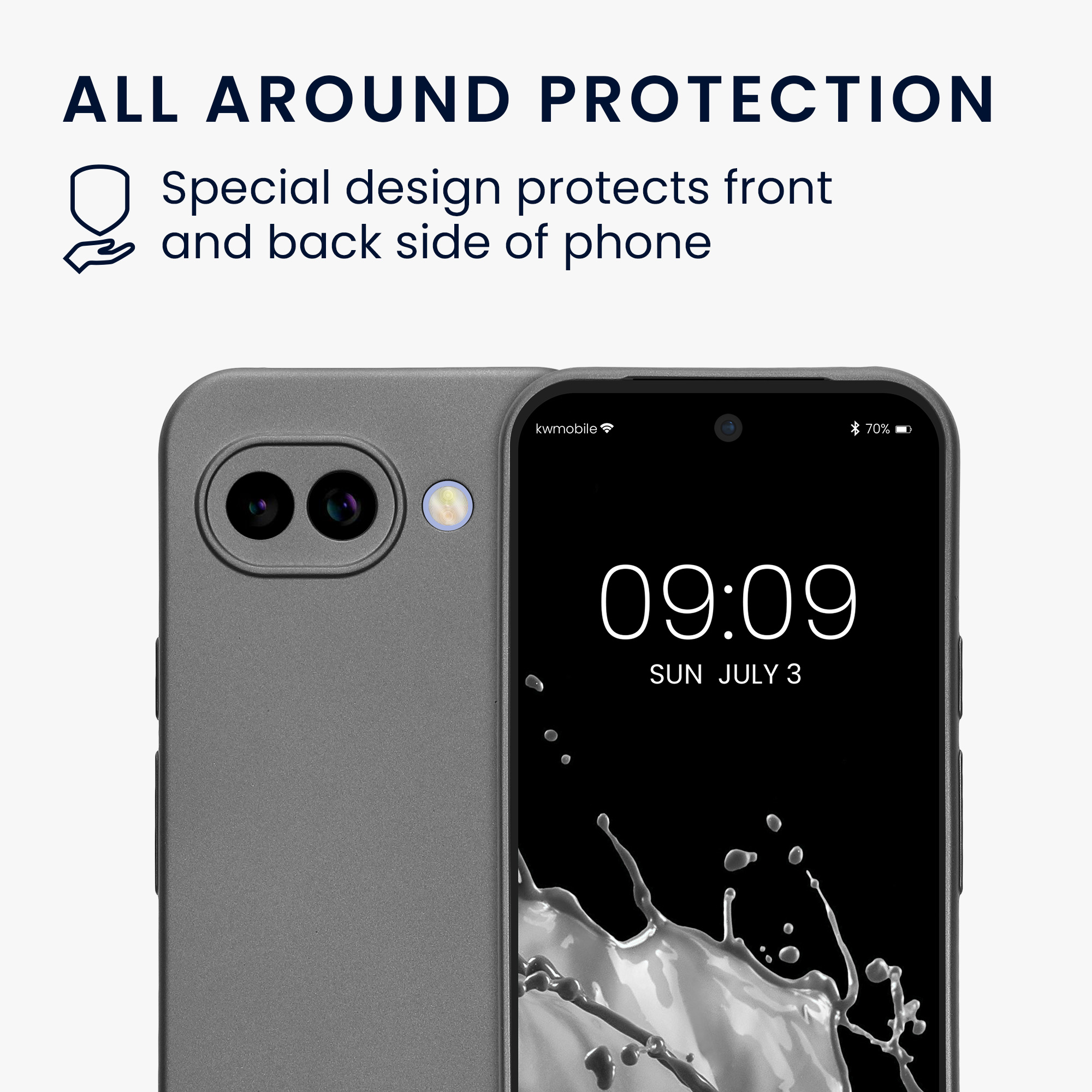 Kryt na mobil Google Pixel 10a - kwmobile, metalický šedý