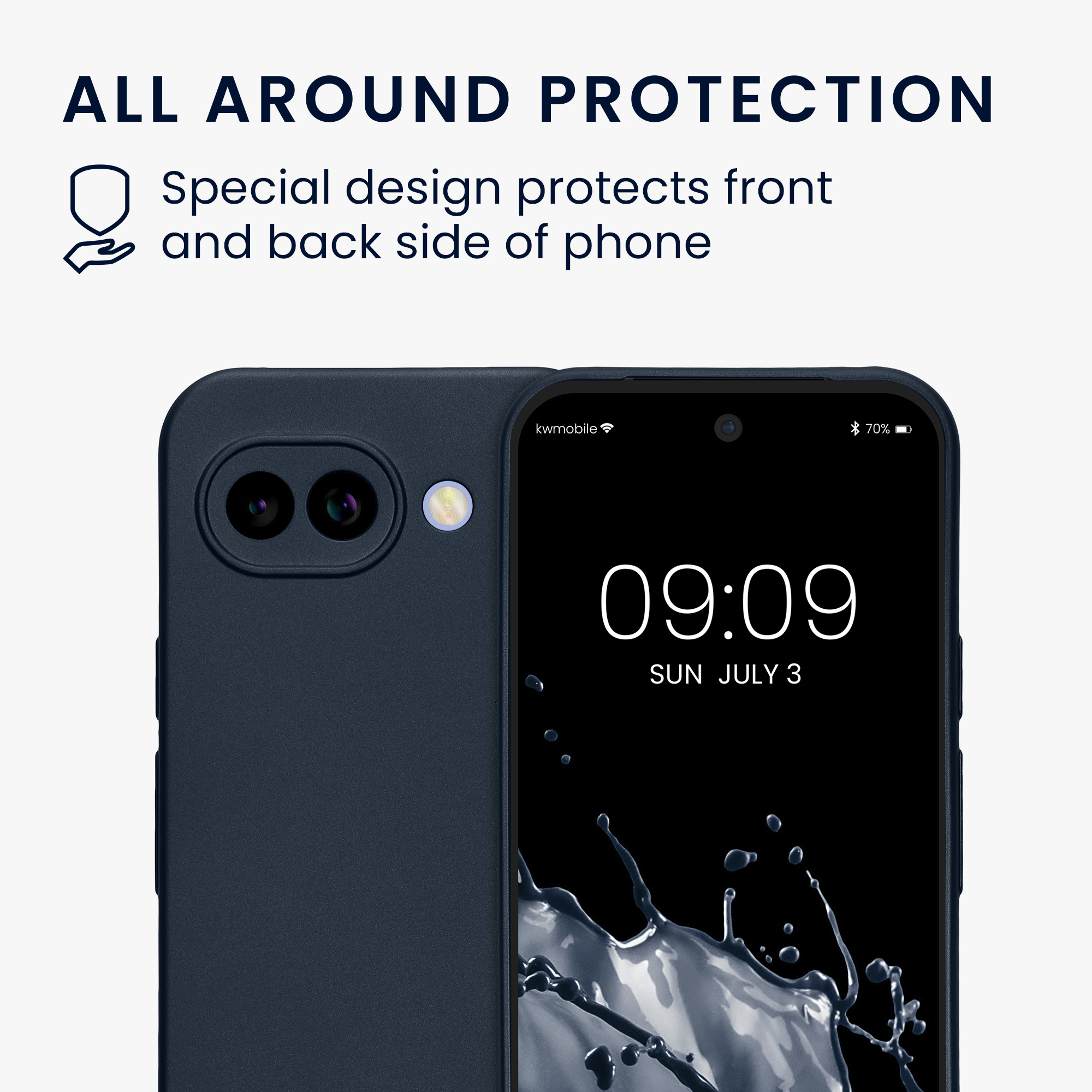Pouzdro pro Google Pixel 10a kwmobile metalické TPU - metalická zodiac modrá