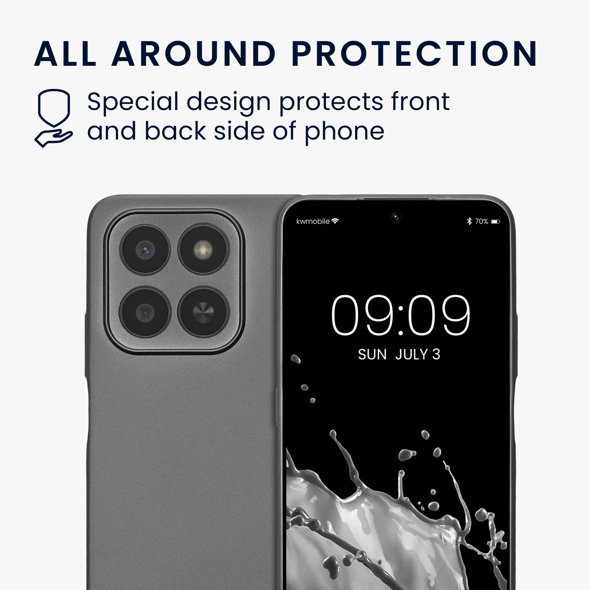 Pouzdro pro HONOR 400 Smart 5G / X7d kwmobile metalické TPU - metalická šedá