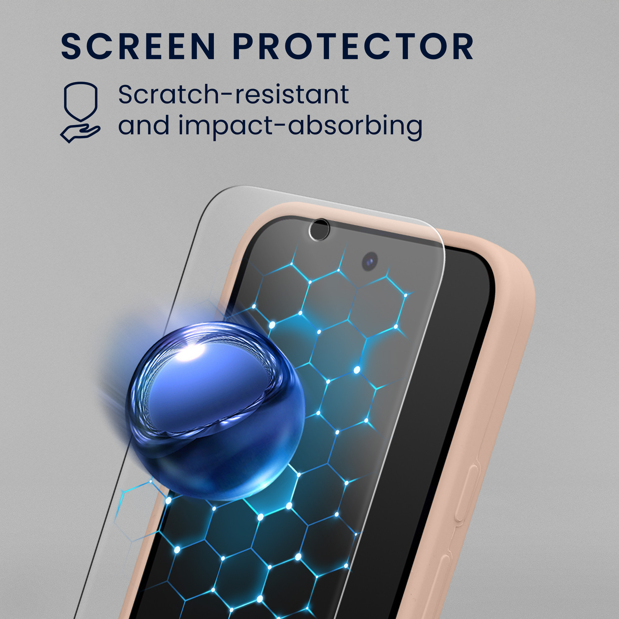 Pouzdro pro Google Pixel 9a se 2 tvrzenými ochrannými skly kwmobile - matná starorůžová