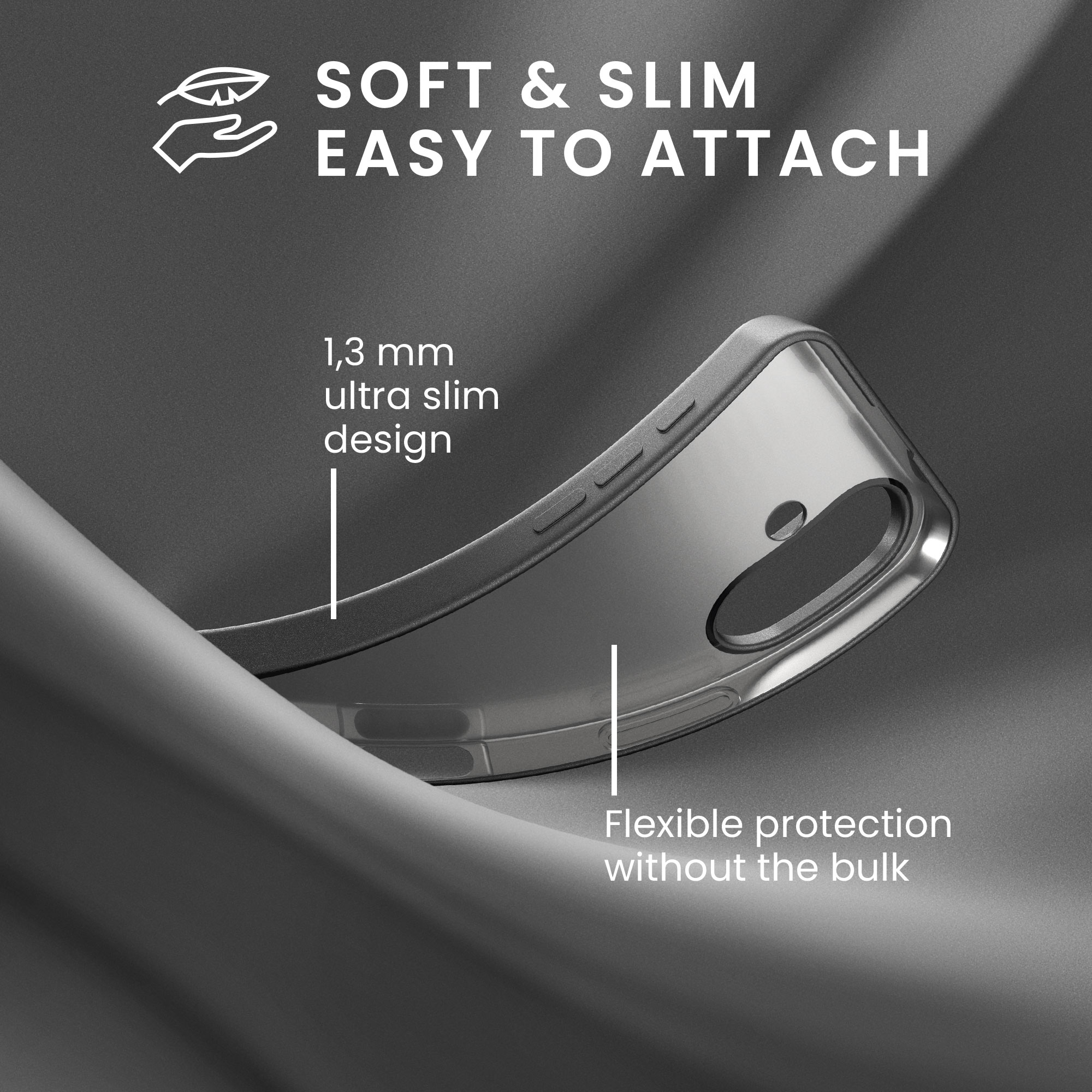 Pouzdro pro Apple iPhone 16 kwmobile tenké metalické silikonové - metalická šedá