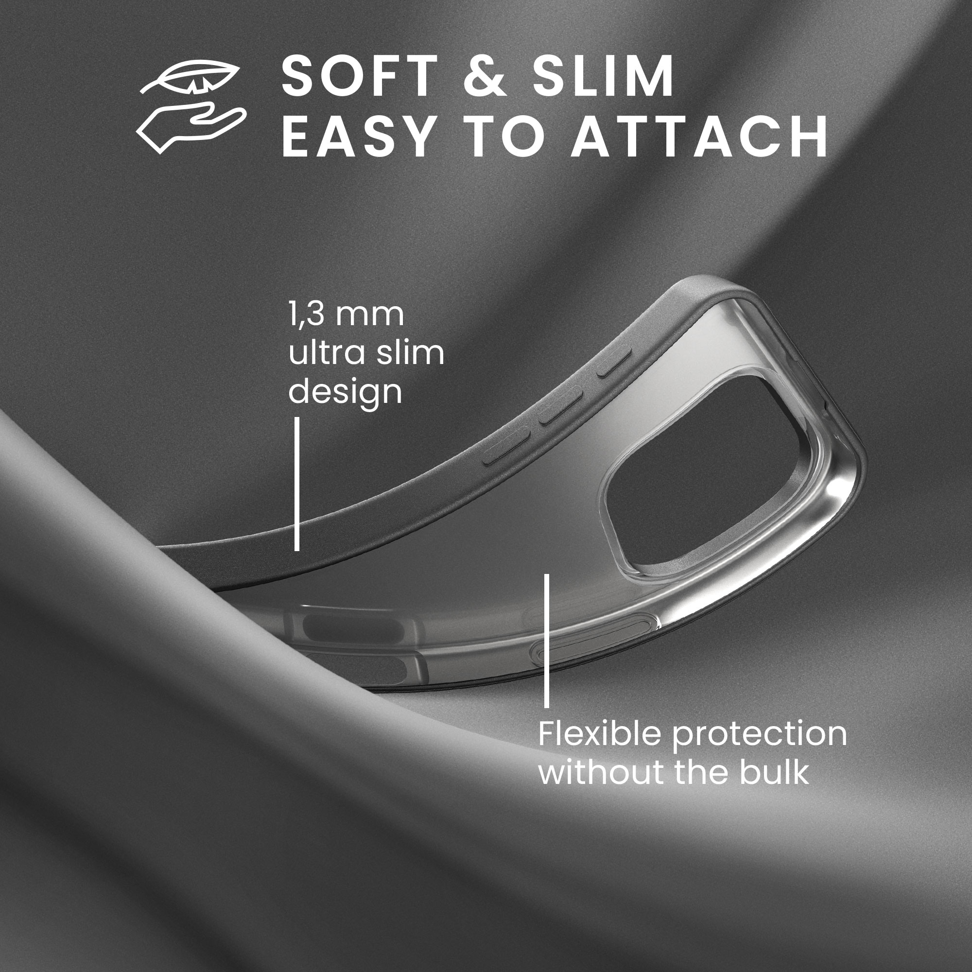 Pouzdro pro Apple iPhone 16 Pro kwmobile tenké metalické silikonové - metalická šedá