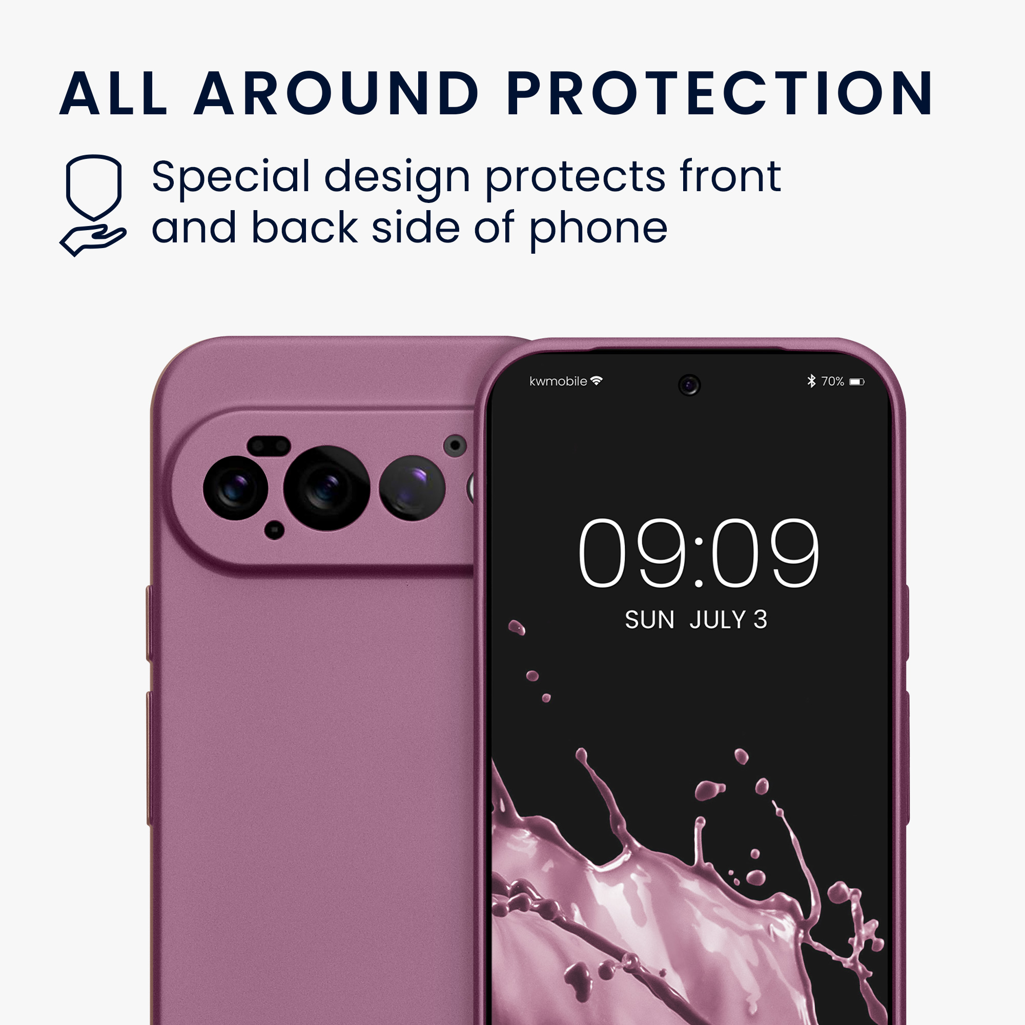 Pouzdro pro Google Pixel 11 Pro kwmobile metalické TPU - metalická levandulová