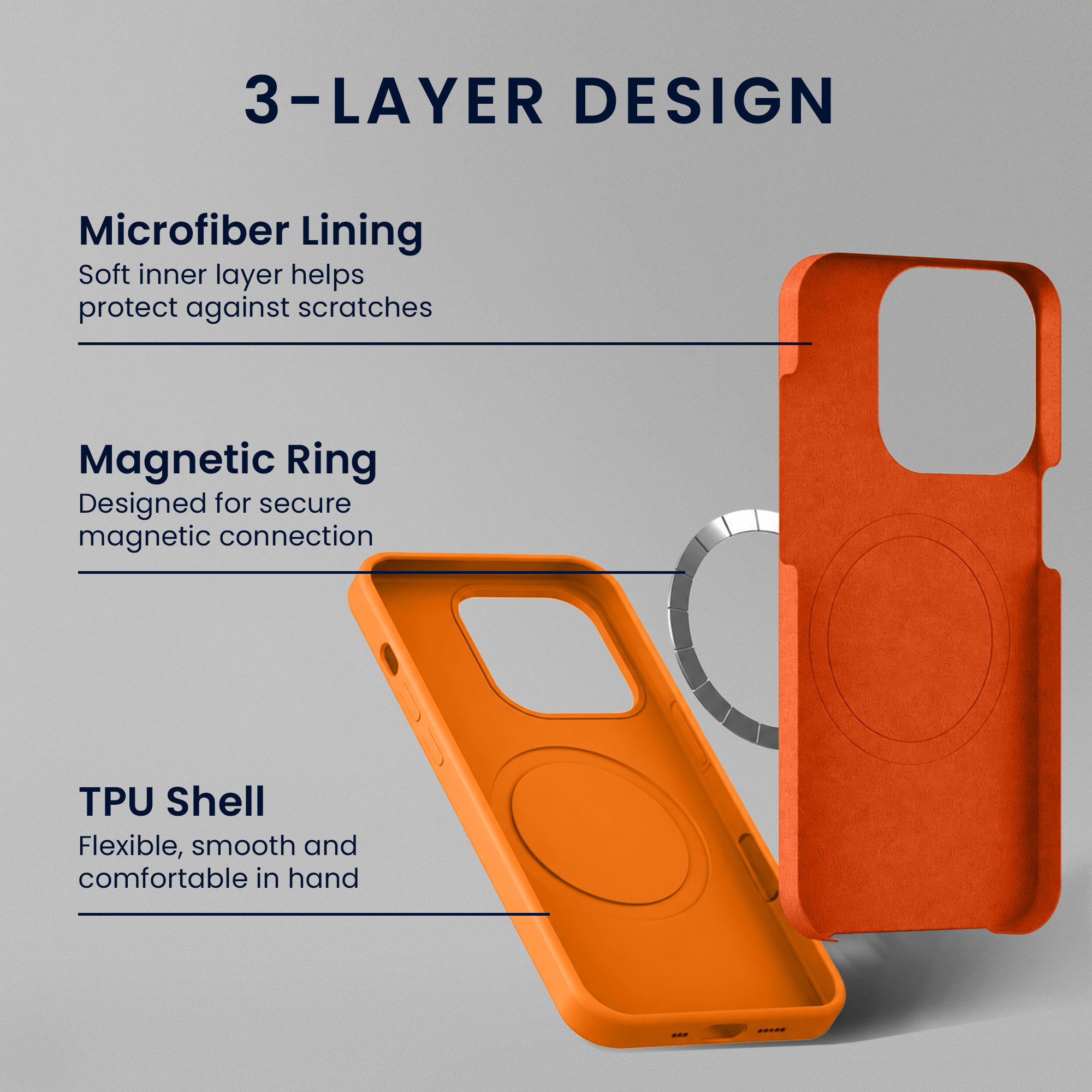 Kryt s MagSafe na mobil Apple iPhone 18 Pro / 17 Pro - kwmobile, ovocný oranžový