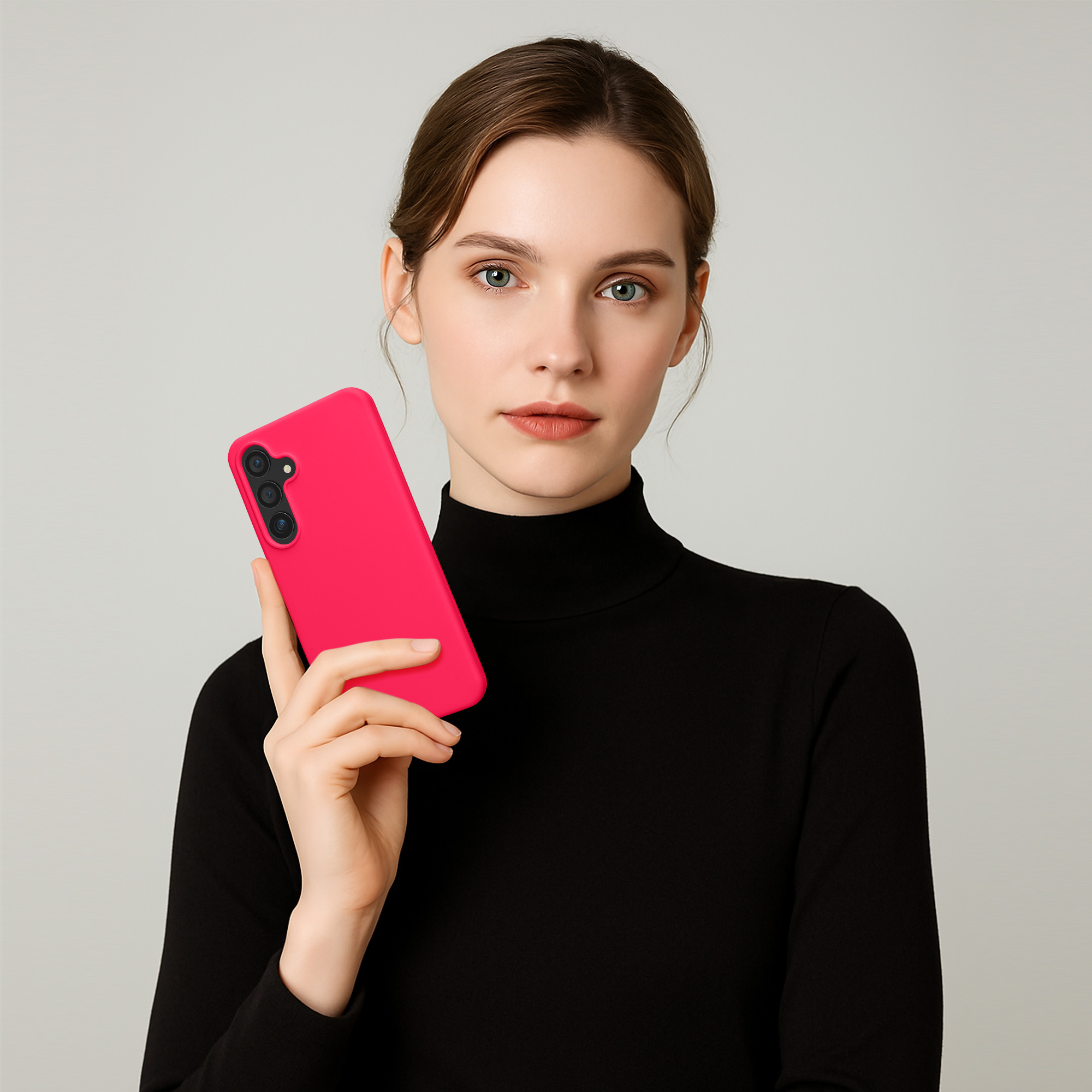 Silikonový kryt na mobil Galaxy S24 kwmobile neonově růžová