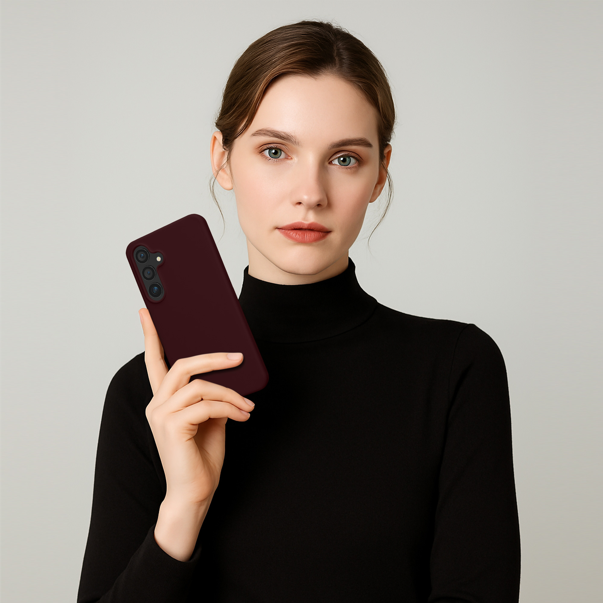 Silikonový kryt na mobil Galaxy S24 kwmobile vínově fialová