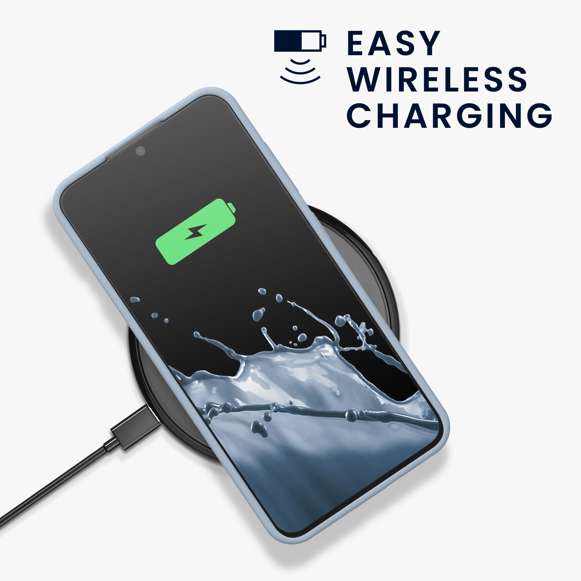 Silikonový kryt na mobil Galaxy S24 kwmobile matně světle modrá