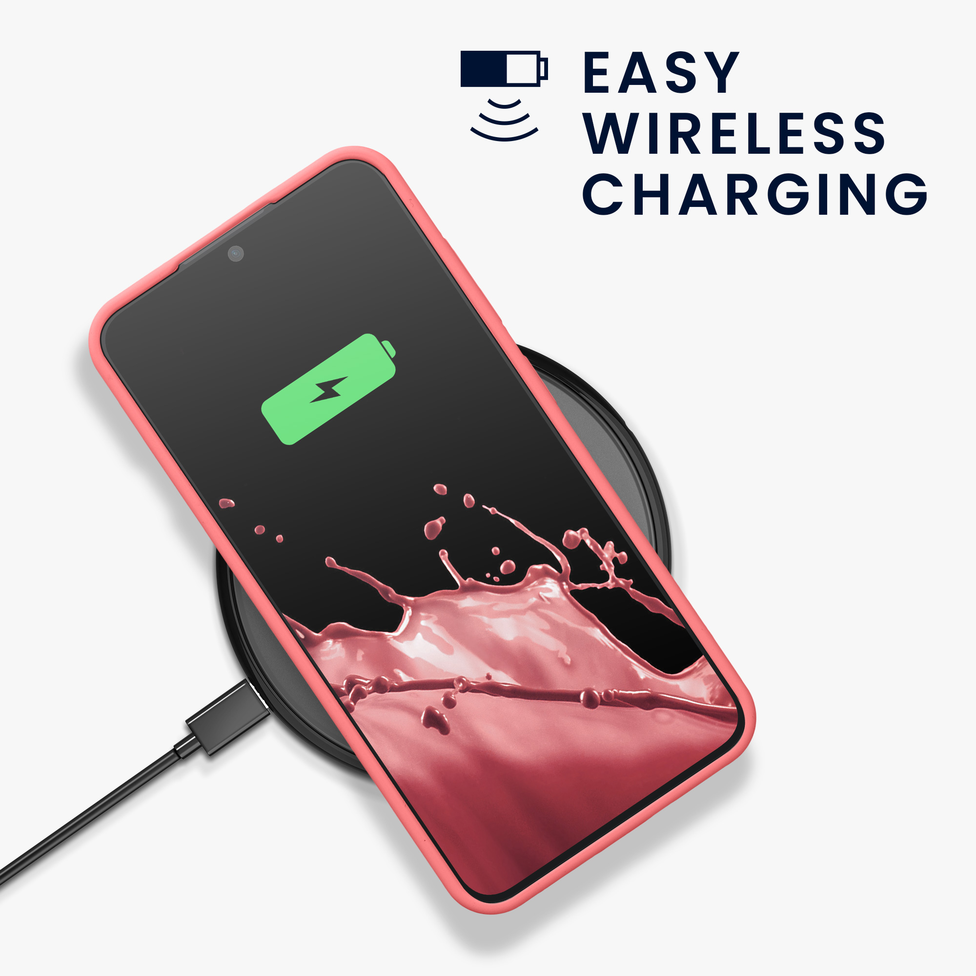 Silikonový kryt na mobil Galaxy S24 kwmobile pastelově korálová