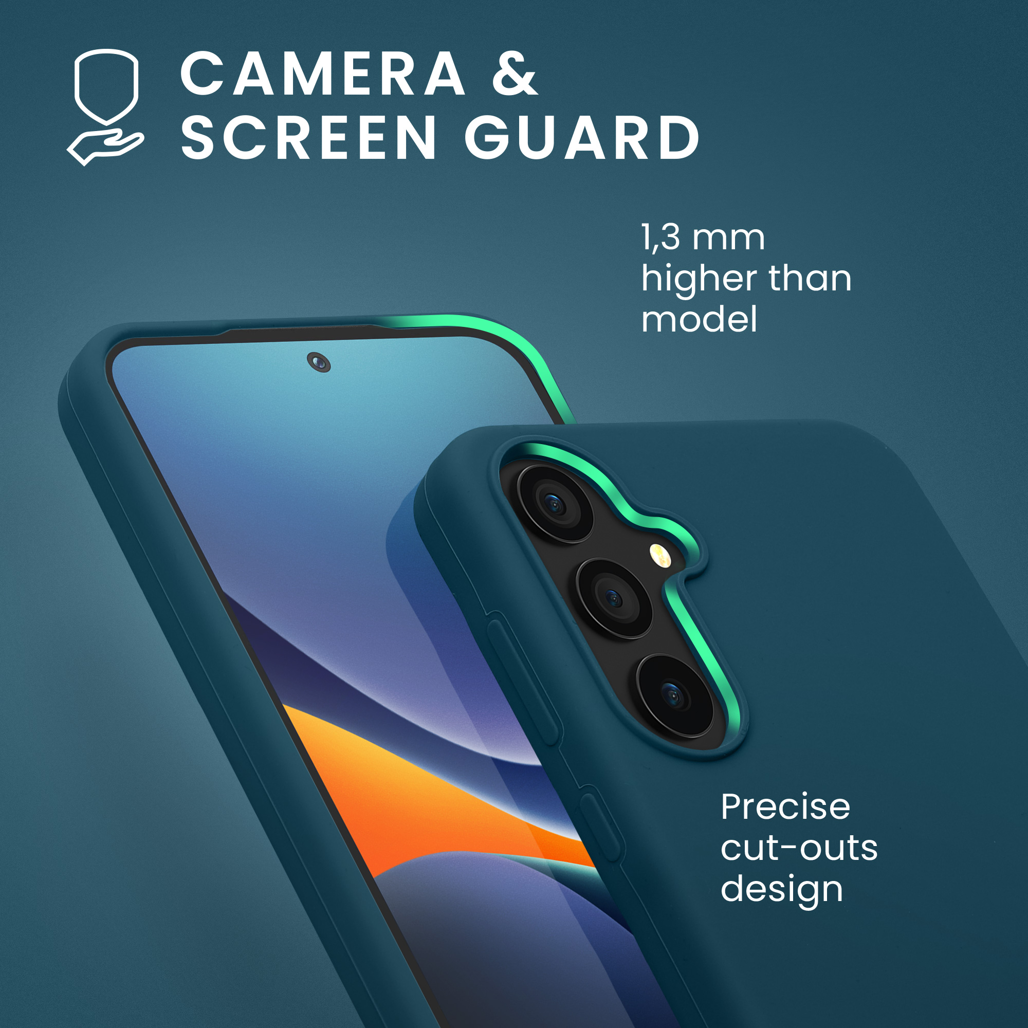Kryt na mobil Samsung Galaxy A55 5G kwmobile TPU Matná petrolejová