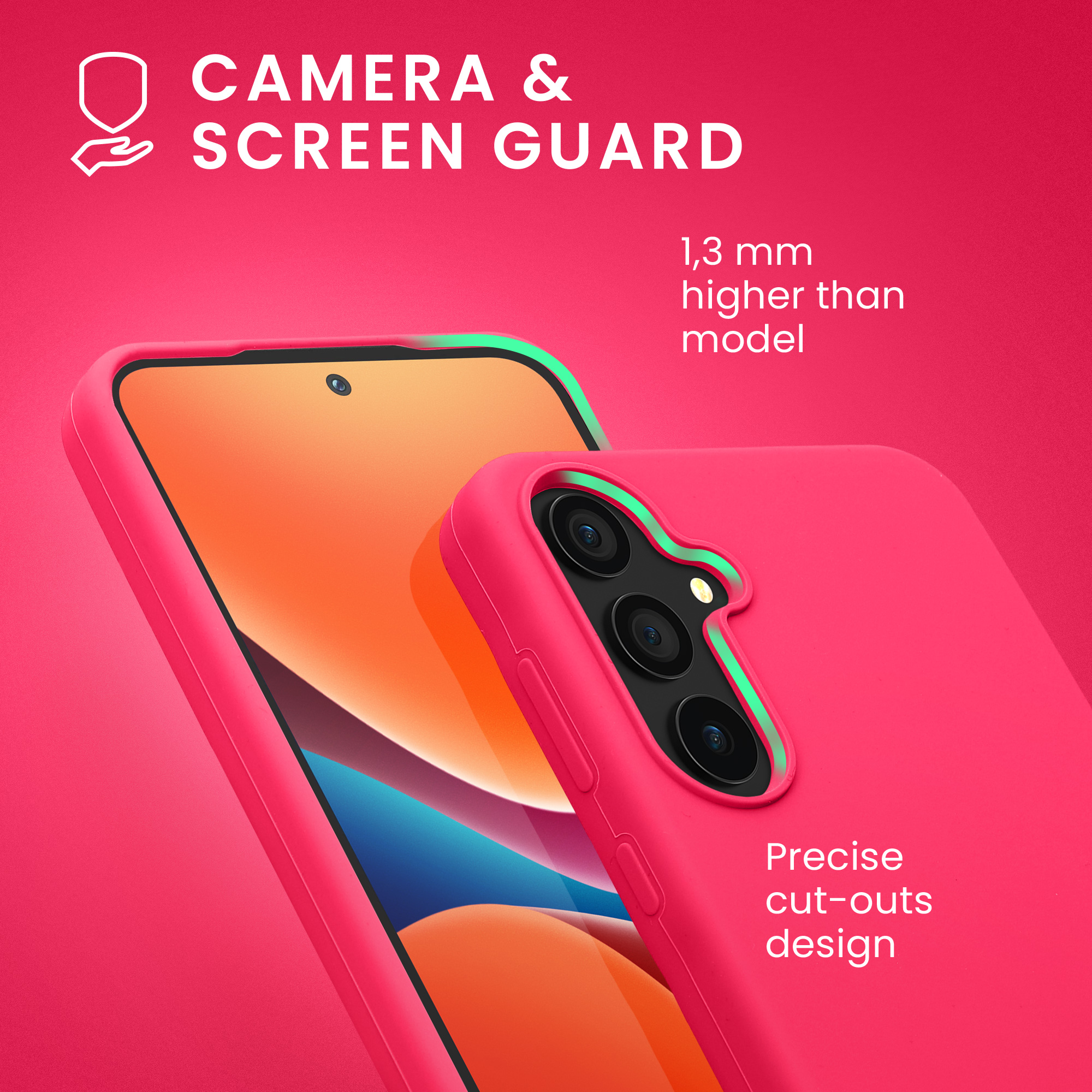 Kryt na mobil Samsung Galaxy A55 5G kwmobile TPU Neonová růžová