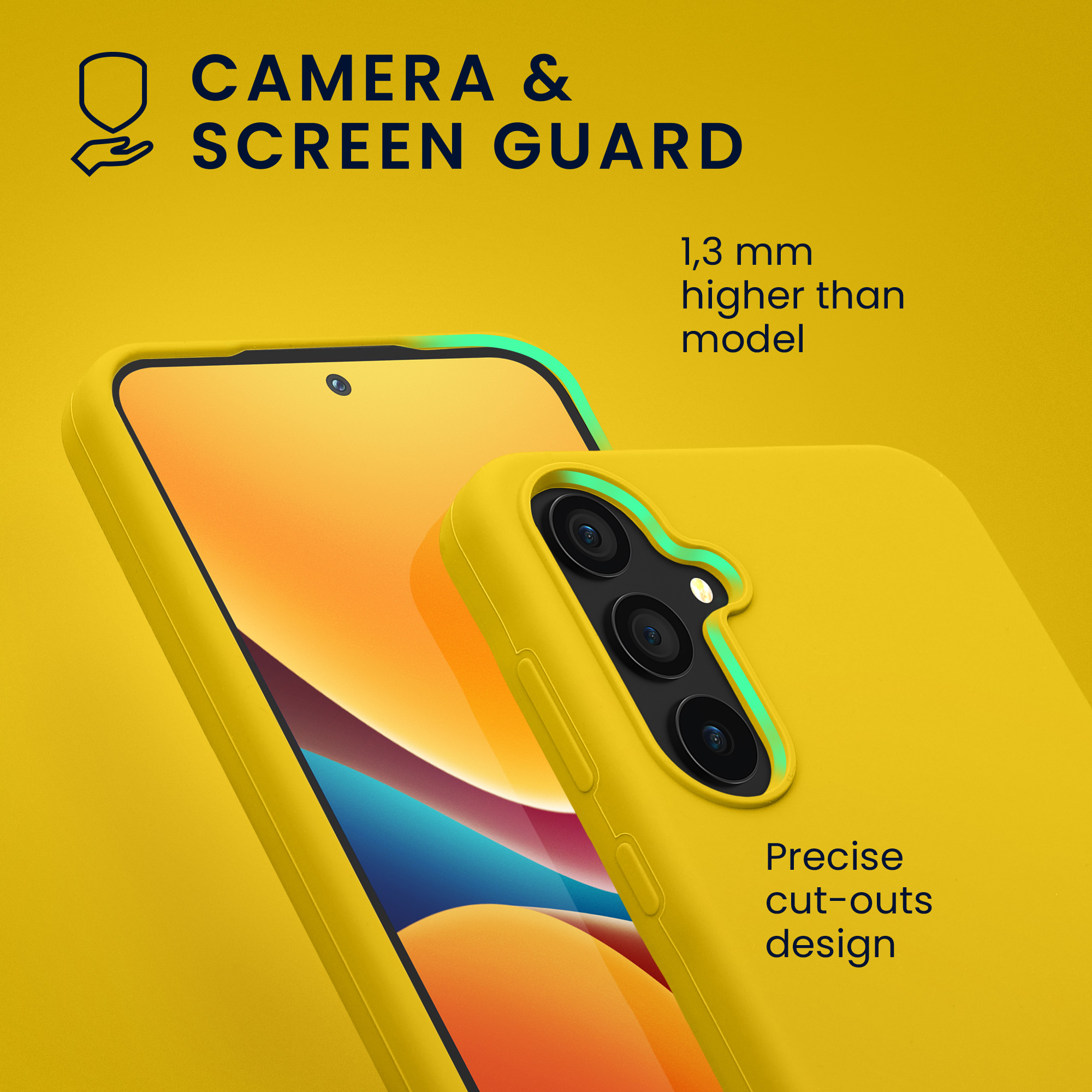 Kryt na mobil Samsung Galaxy A55 5G kwmobile TPU Zářivá žlutá