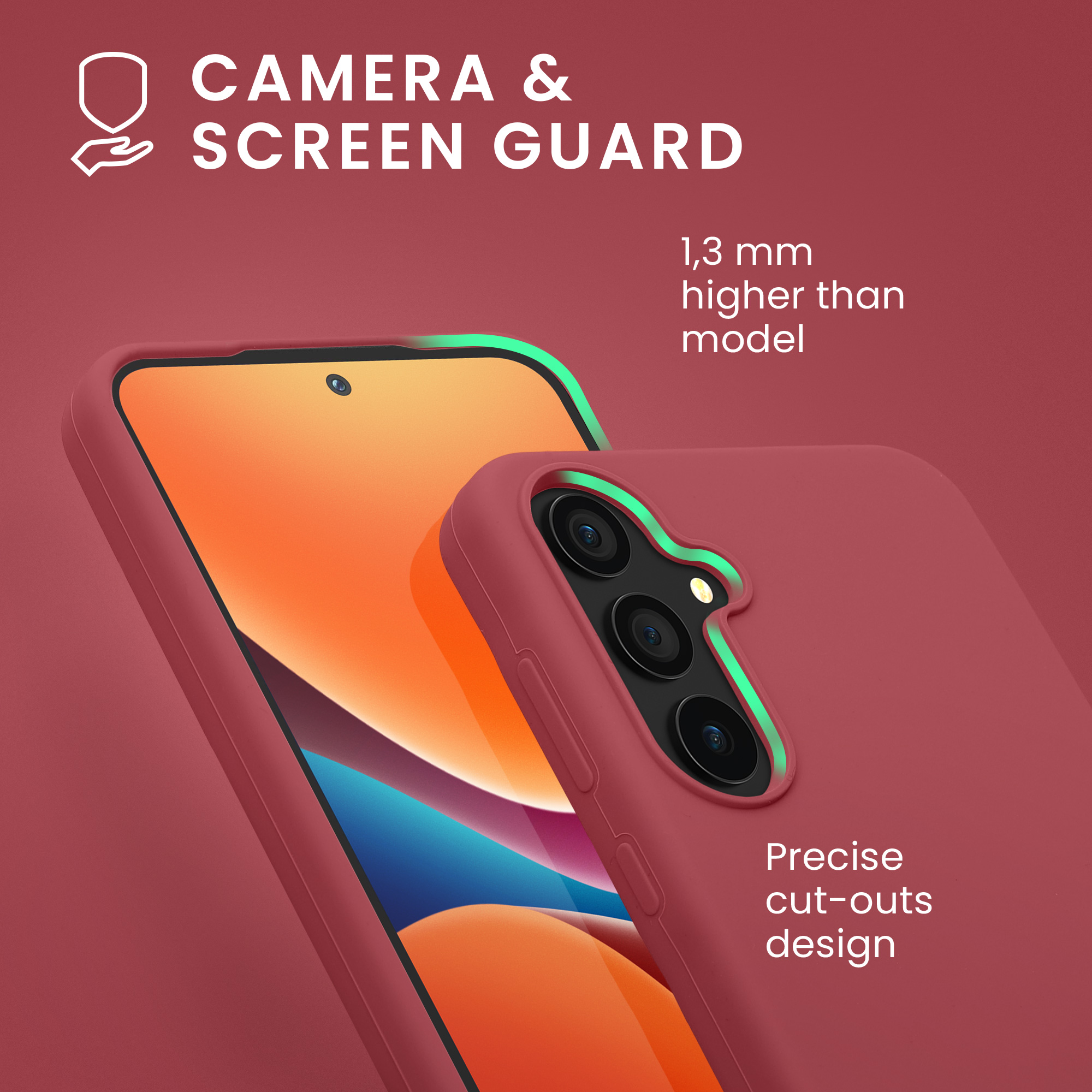 Kryt na mobil Samsung Galaxy A55 5G kwmobile TPU Tmavě růžová
