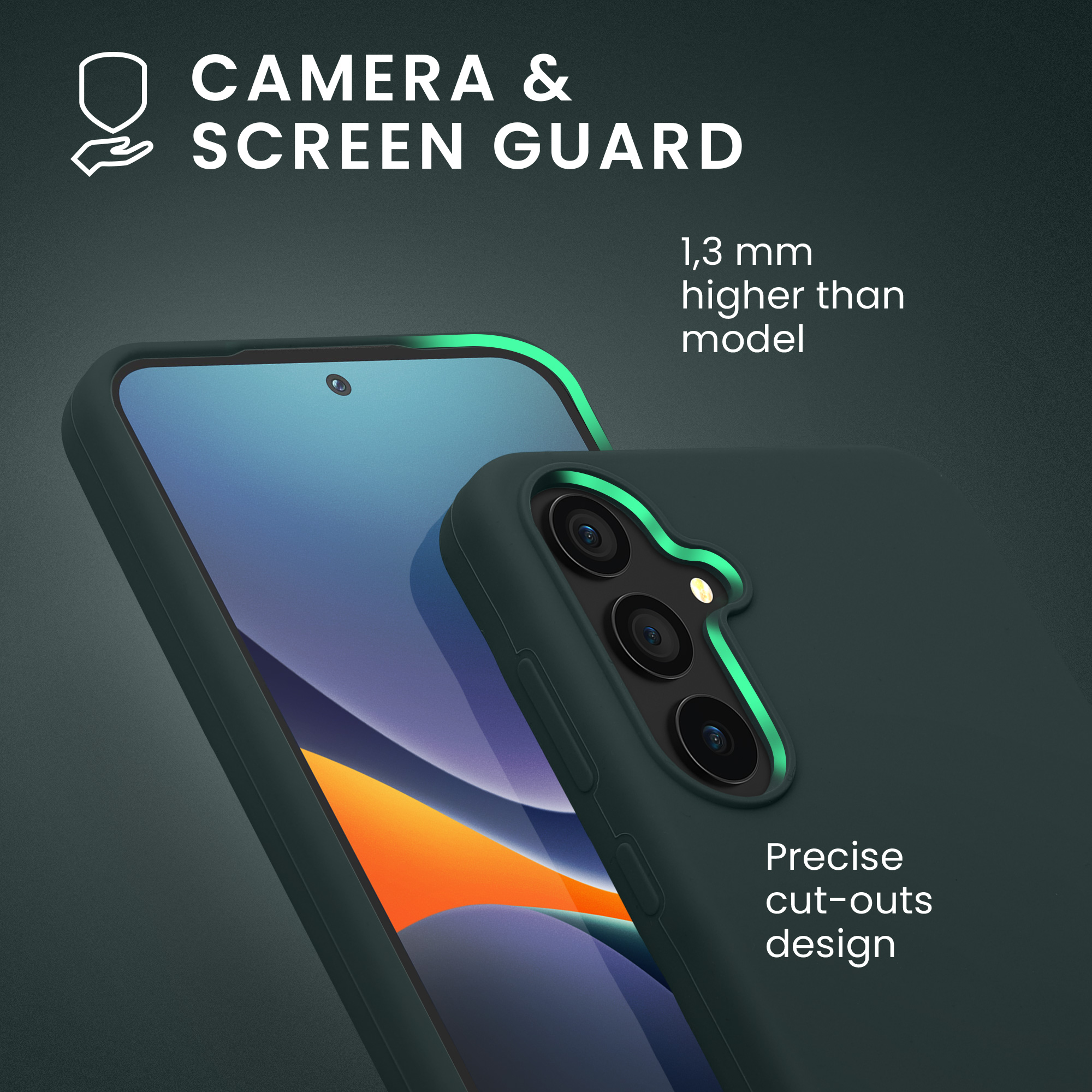 Kryt na mobil Samsung Galaxy A55 5G kwmobile TPU Mechová zelená