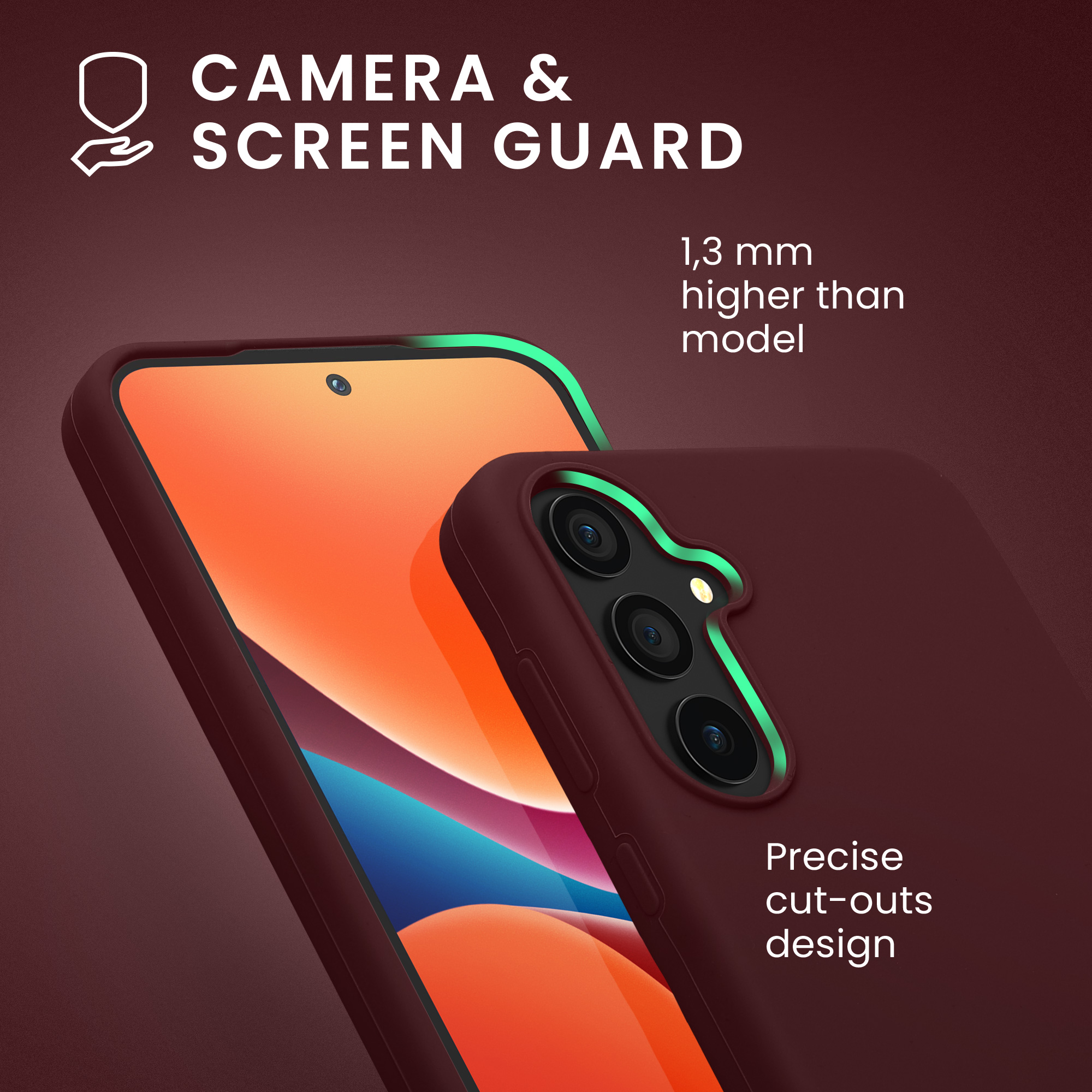 Kryt na mobil Samsung Galaxy A55 5G kwmobile TPU Bordeaux fialová