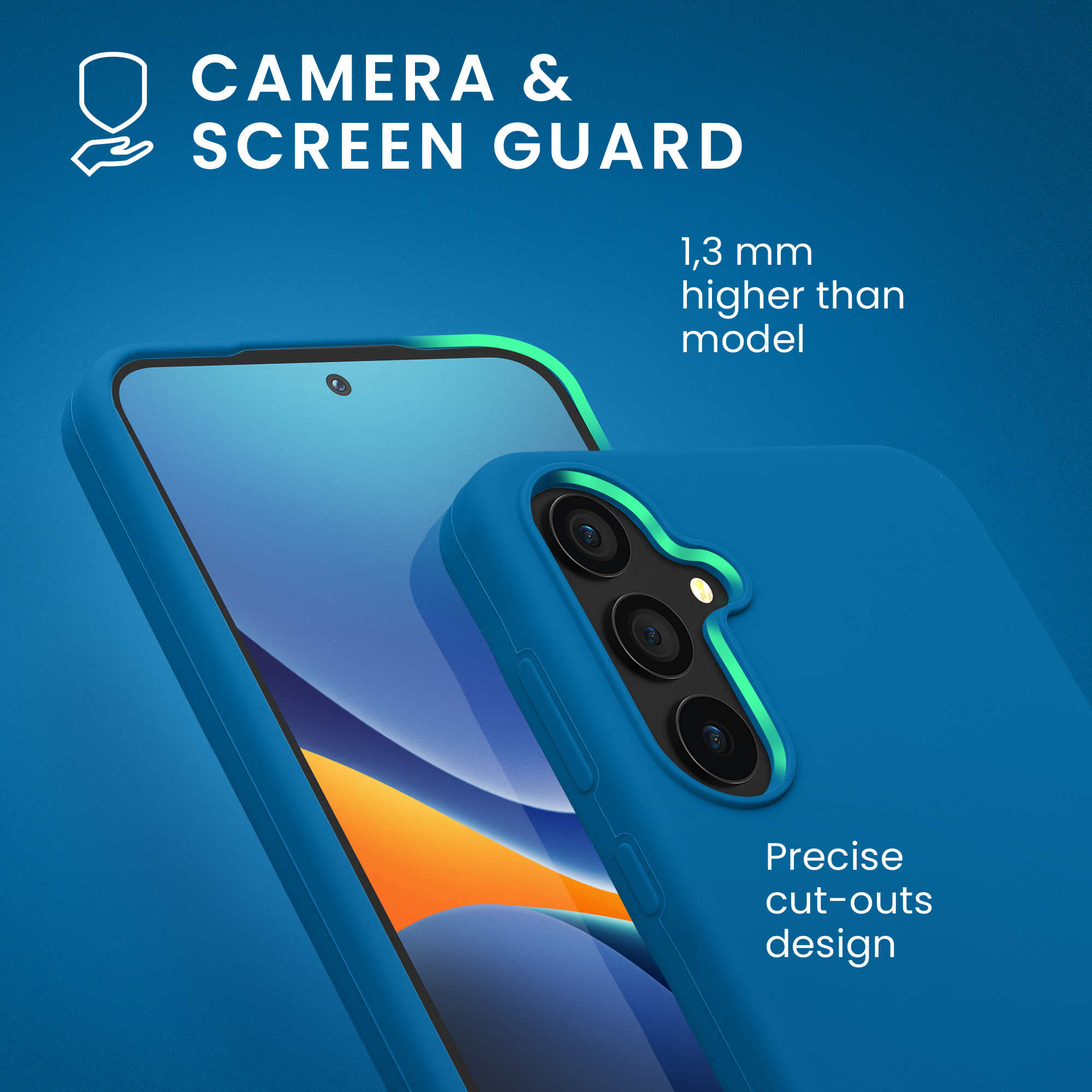 Kryt na mobil Samsung Galaxy A55 5G kwmobile TPU Karibská modrá