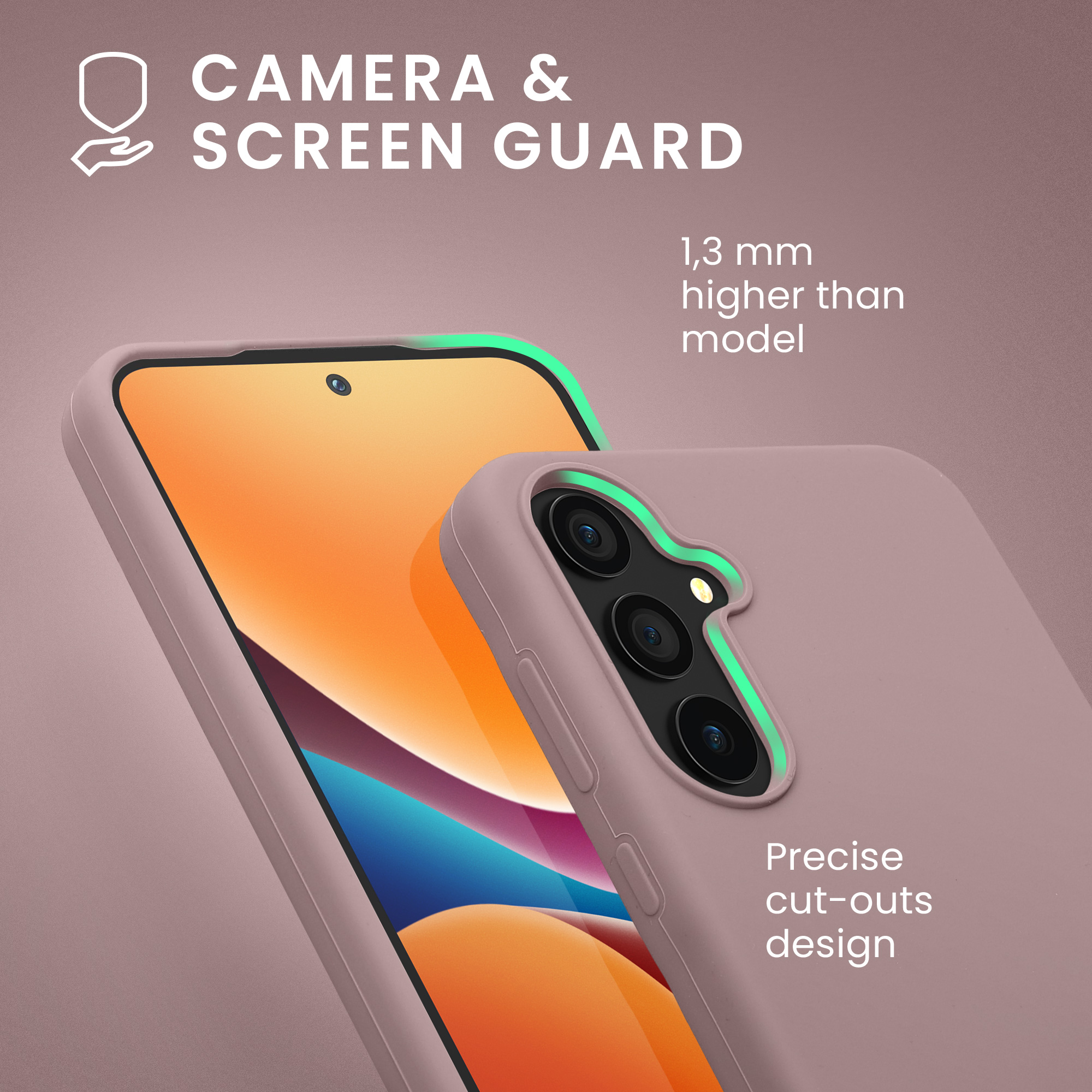 Kryt na mobil Samsung Galaxy A55 5G kwmobile TPU Nahá lila