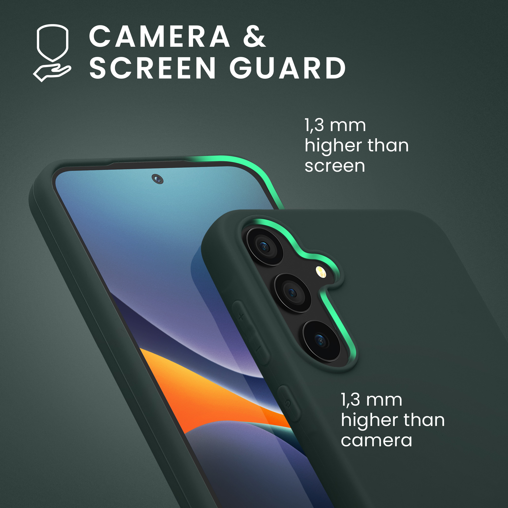 Kryt na mobil Samsung Galaxy A55 5G kwmobile TPU Mechová zelená