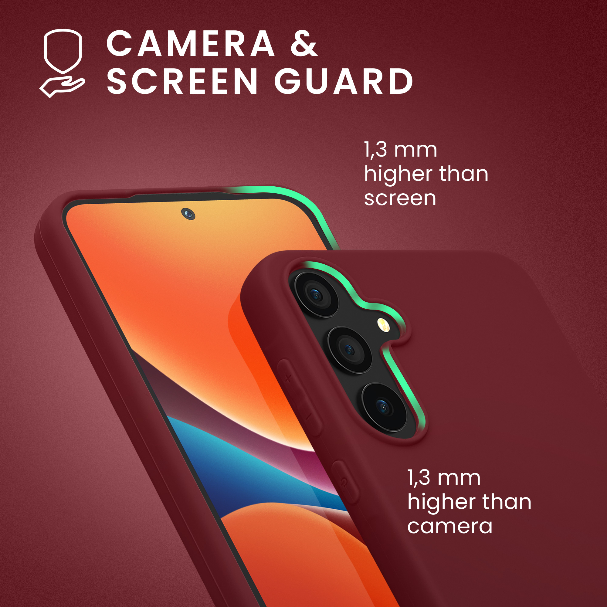 Kryt na mobil Samsung Galaxy A55 5G kwmobile TPU Bordeaux fialová