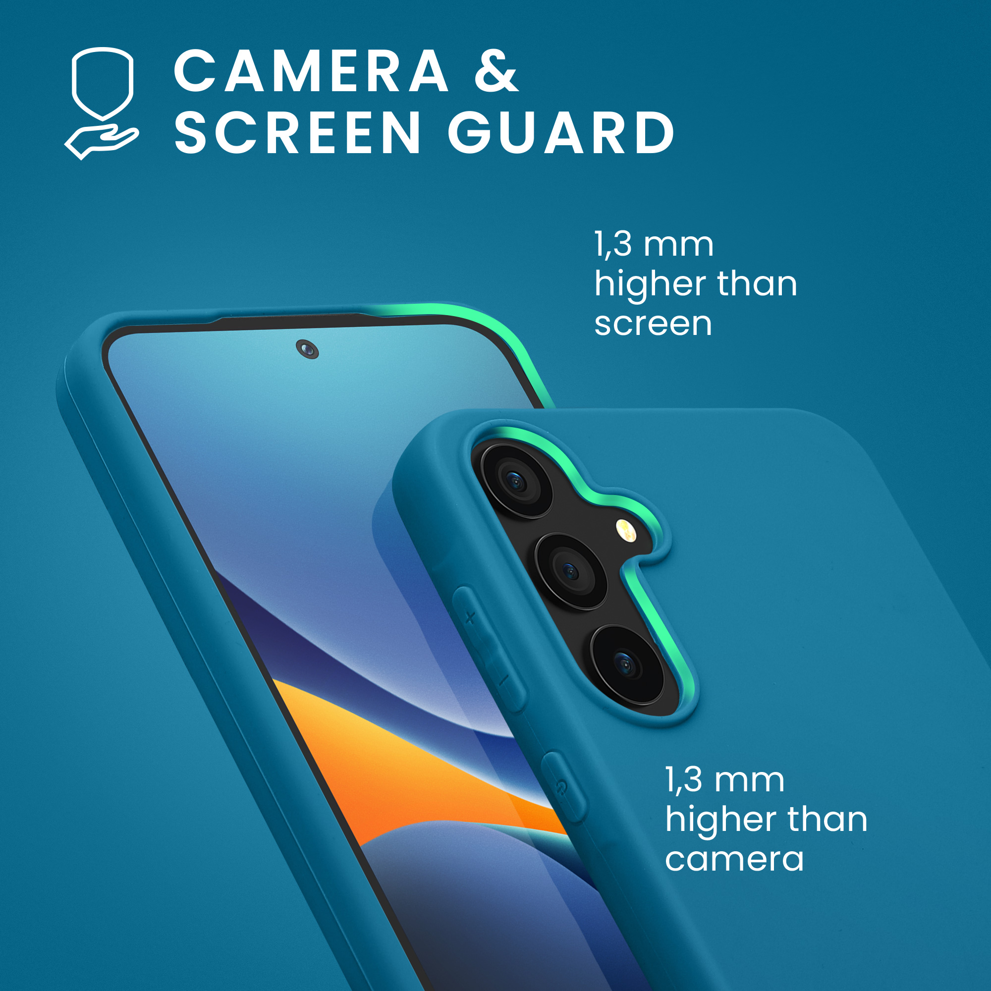 Kryt na mobil Samsung Galaxy A55 5G kwmobile TPU Karibská modrá