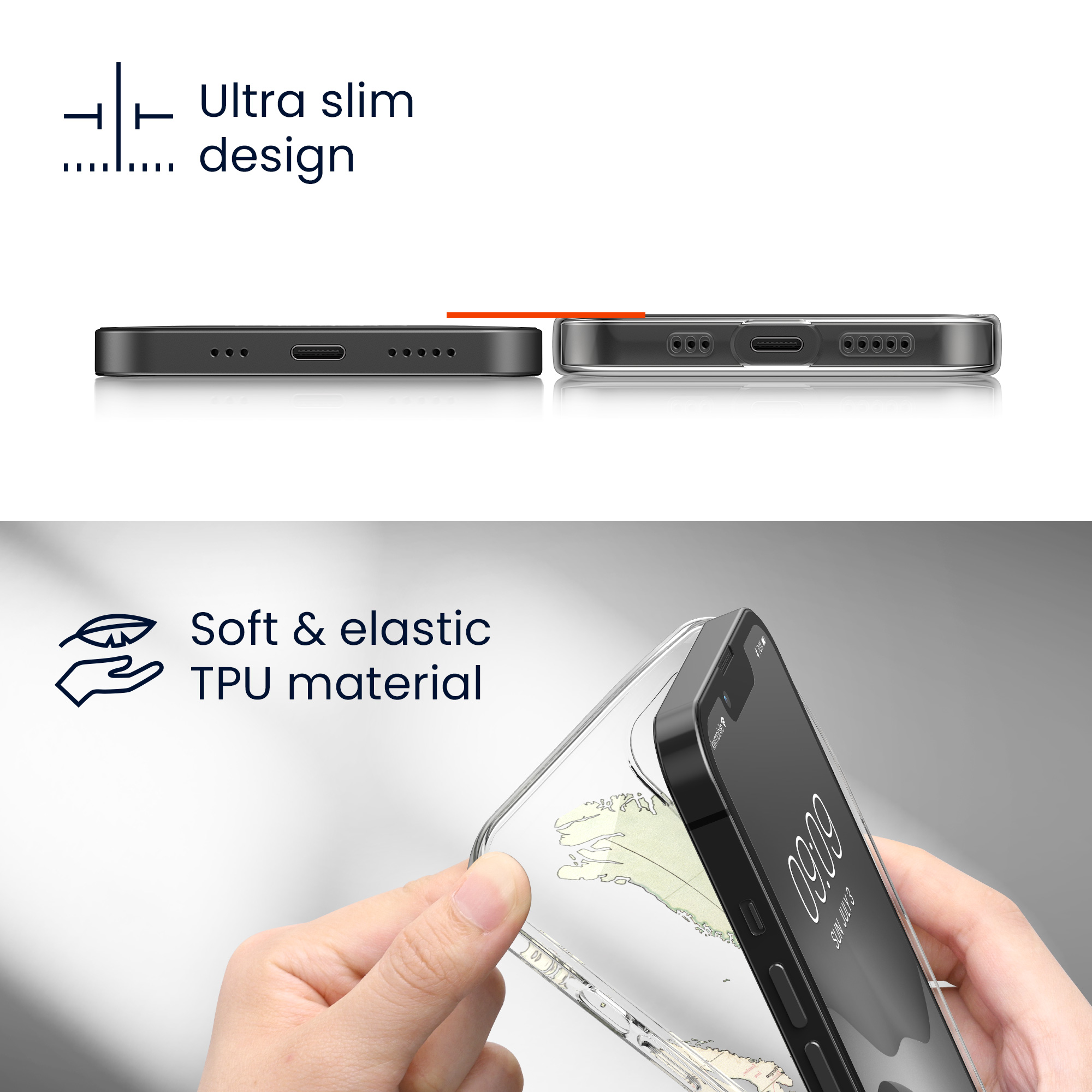 Průhledný kryt na mobil Samsung Galaxy A54 5G kwmobile motiv Wildflower Vines Wildflower Vines - vícebarevná / transparentní