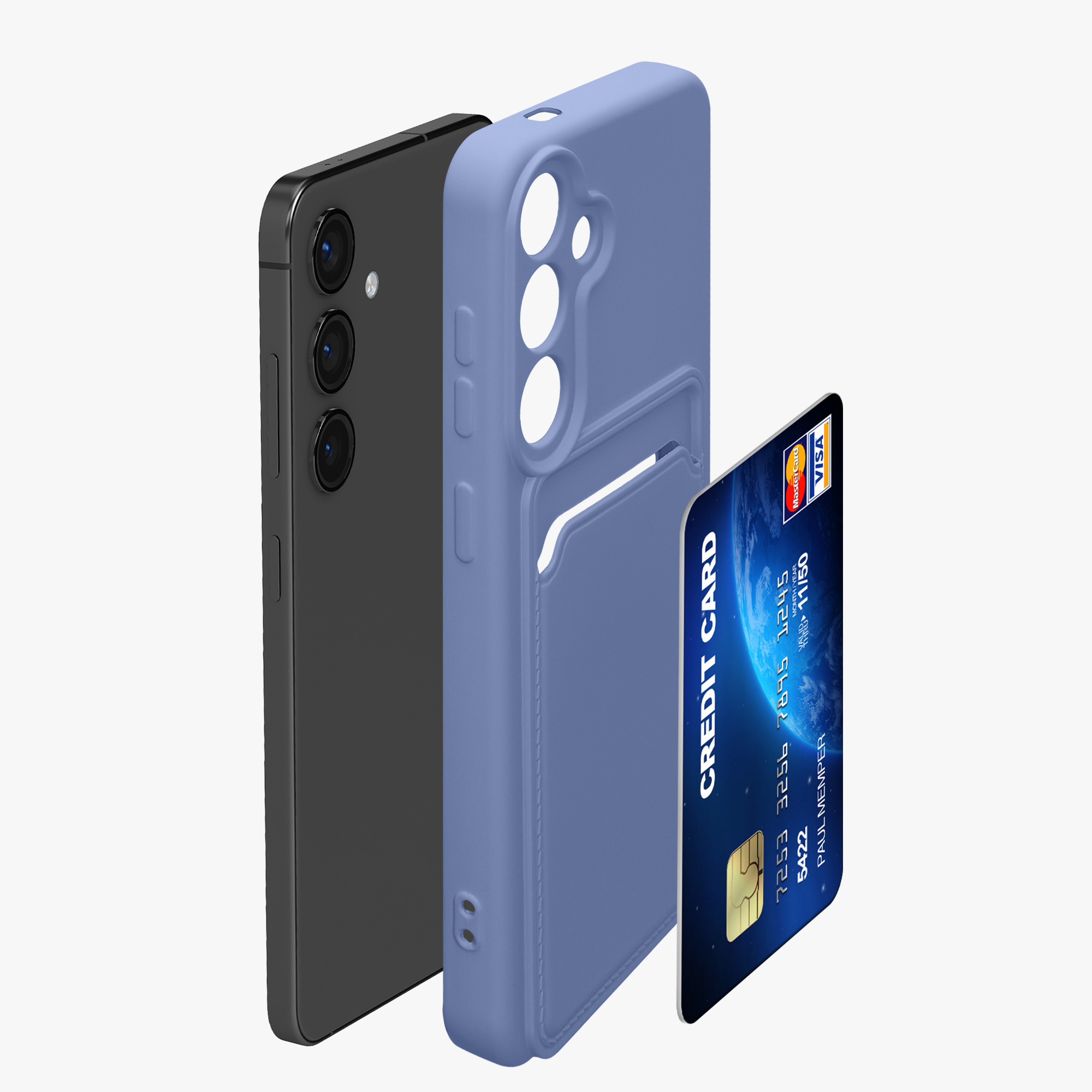 Kryt na mobil Galaxy S24 kwmobile s kartou levandulová