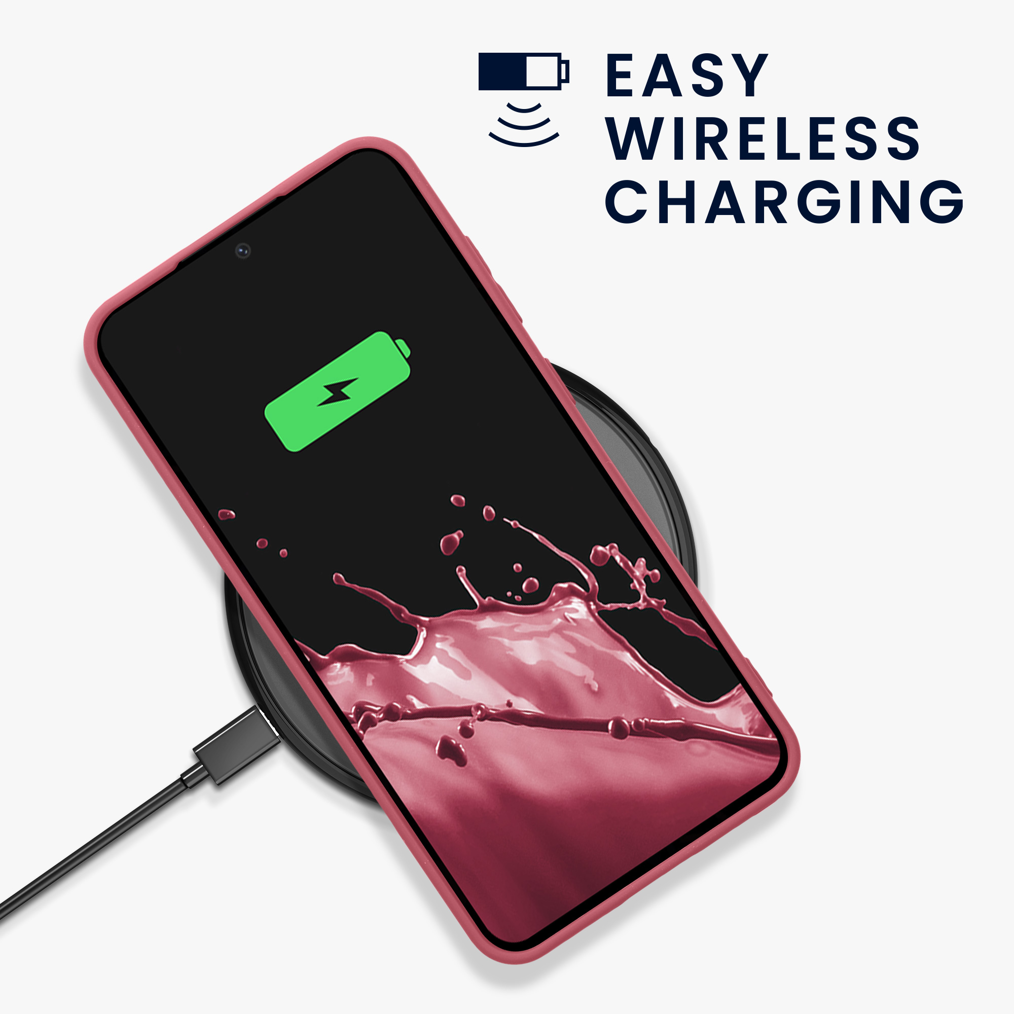 Kryt na mobil Samsung Galaxy S24 FE kwmobile tmavě růžová Dark Rose