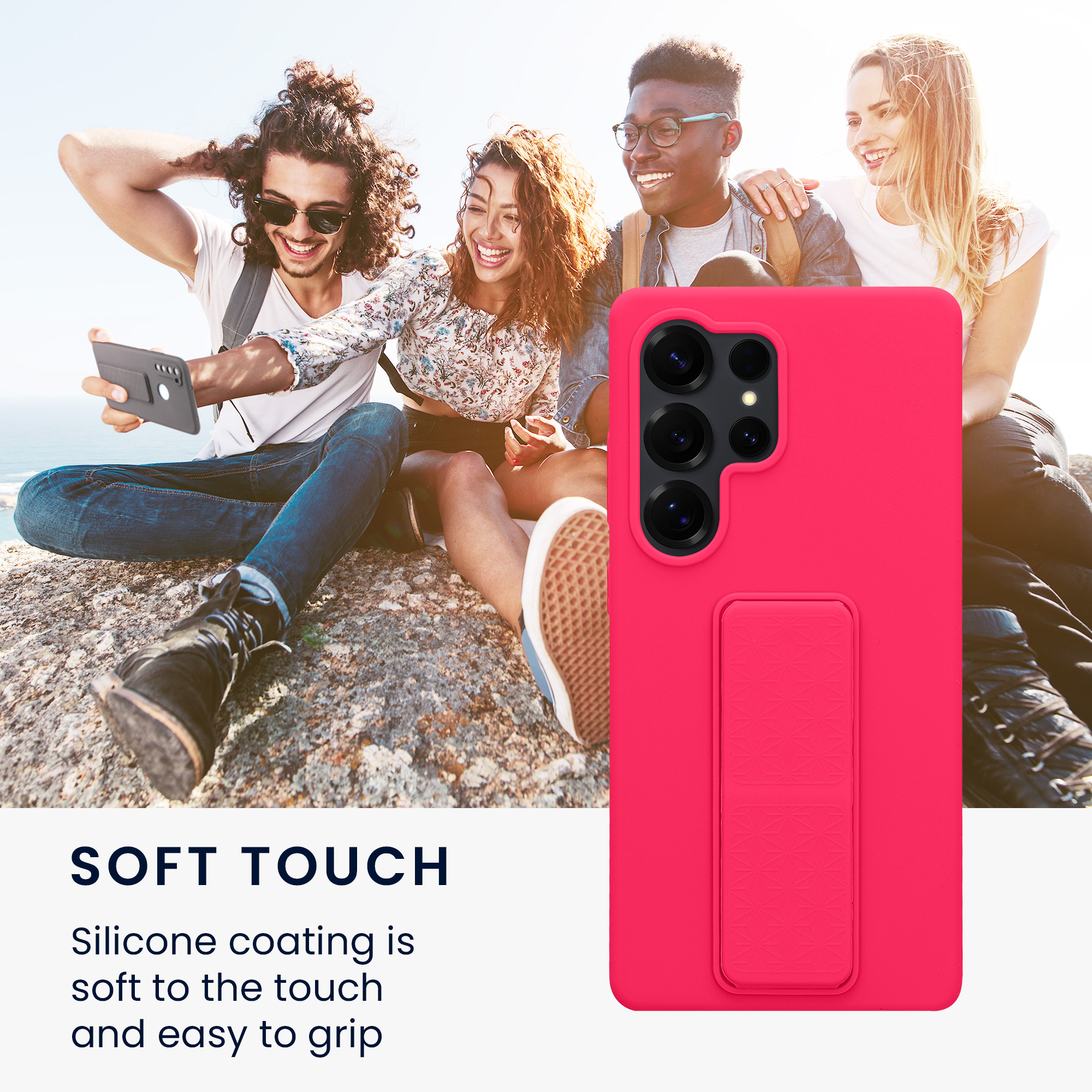 Crossbody kryt na mobil Samsung Galaxy S25 Ultra kwmobile neonově růžová