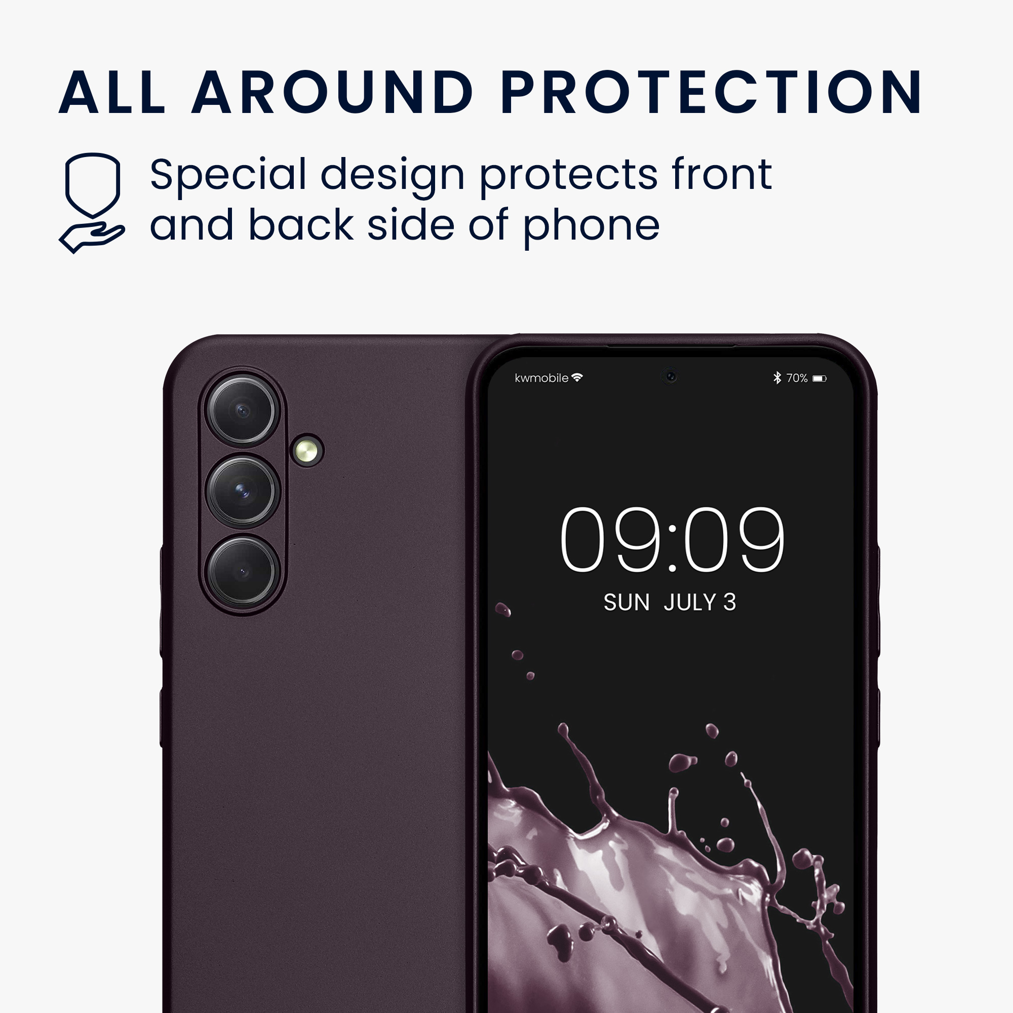Kryt na mobil Samsung Galaxy A54 5G kwmobile TPU metalický Metalická ostružinová