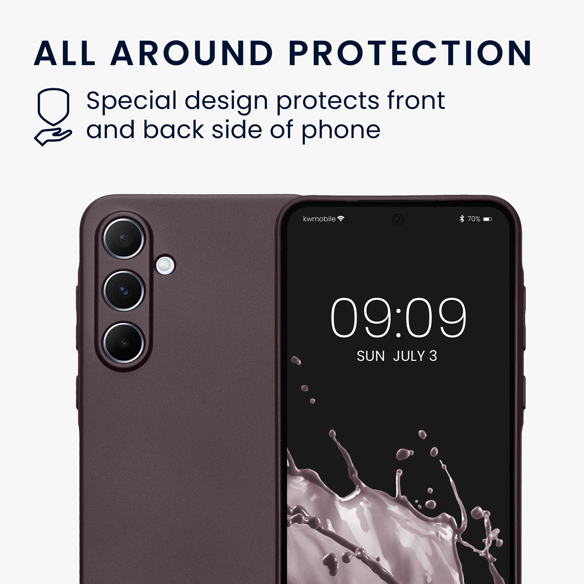 Kryt na mobil Samsung Galaxy A55 5G kwmobile TPU metalický Metalická ostružinová