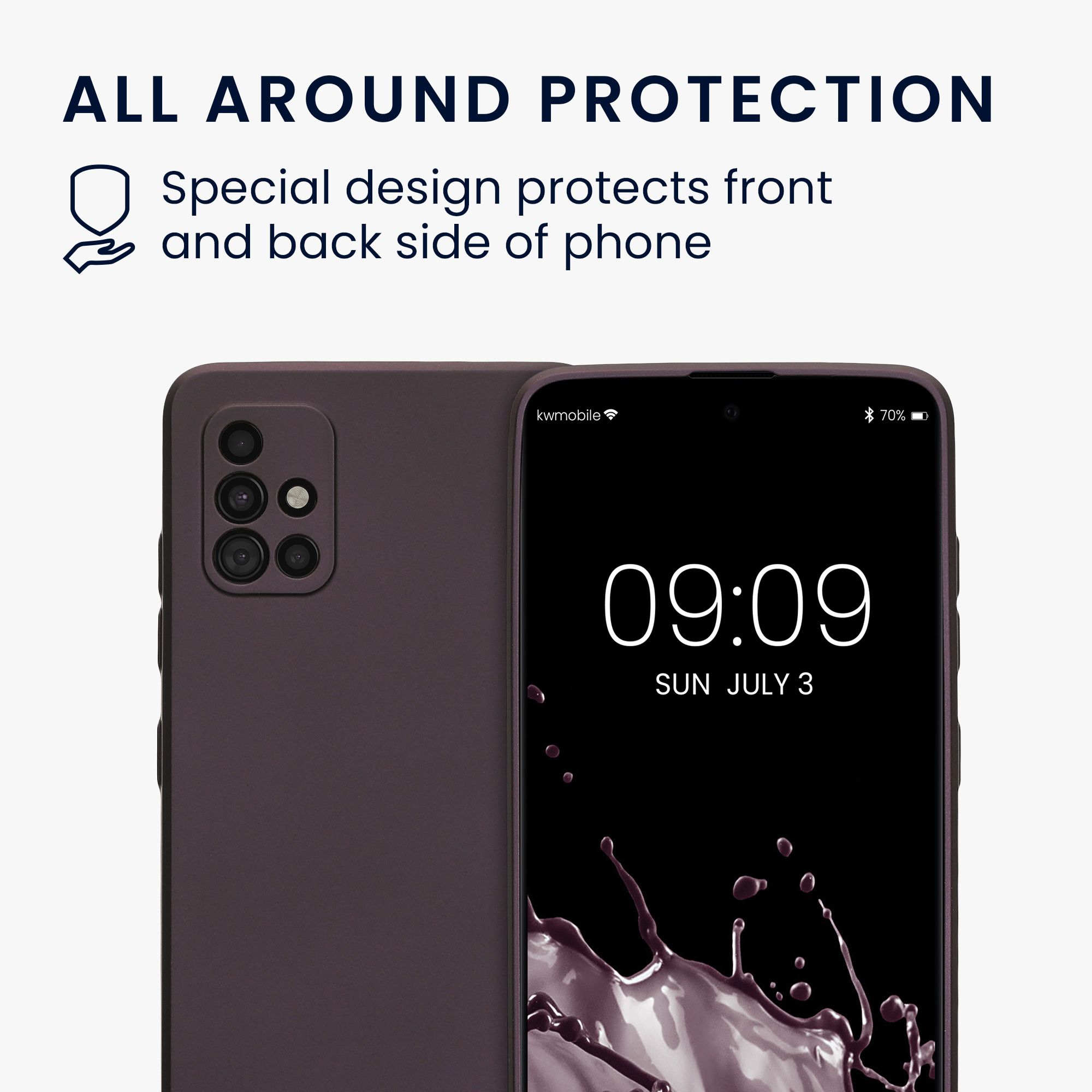 Kryt na mobil Samsung Galaxy A51 kwmobile TPU metalický Metalická ostružinová