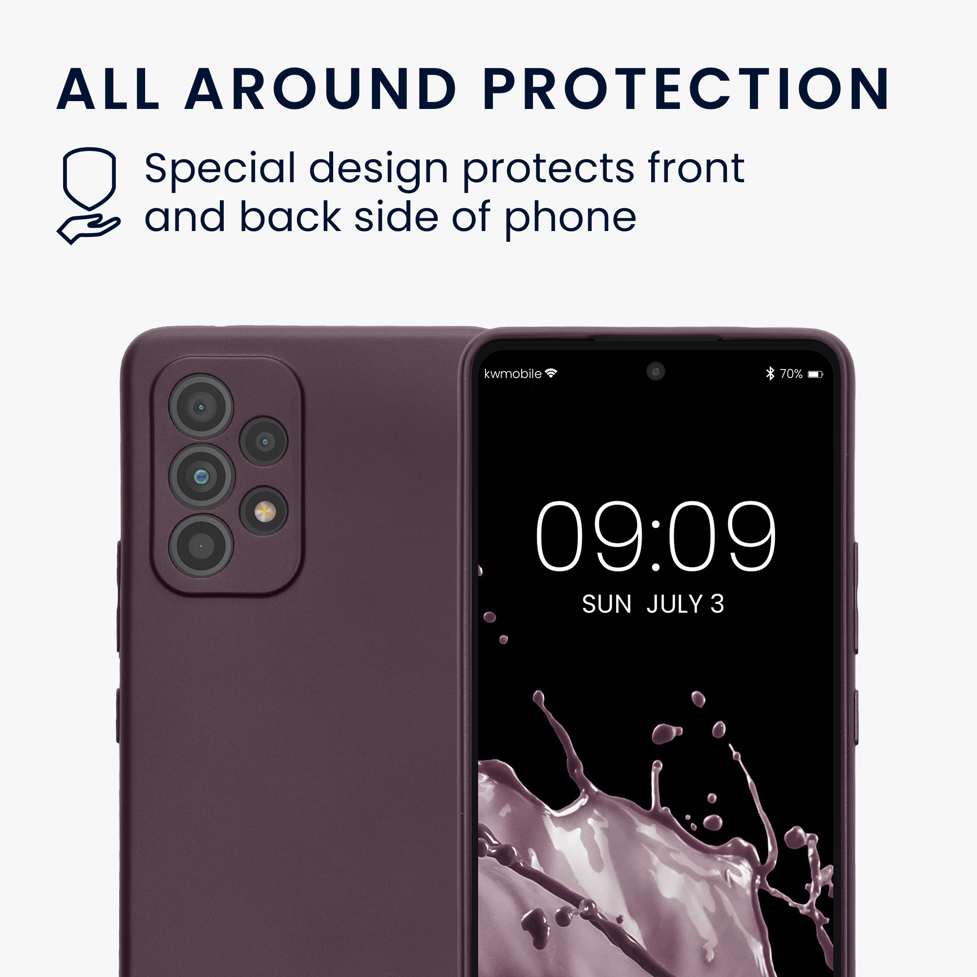 Kryt na mobil Samsung Galaxy A53 5G kwmobile TPU metalický Metalická ostružinová