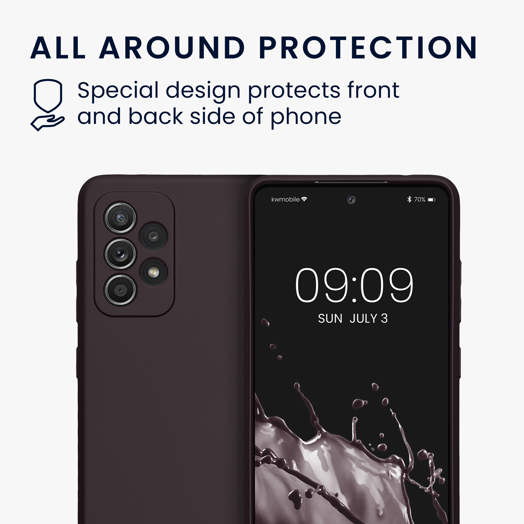 Kryt na mobil Samsung Galaxy A52 / A52 5G / A52s 5G kwmobile TPU metalický Metalická ostružinová