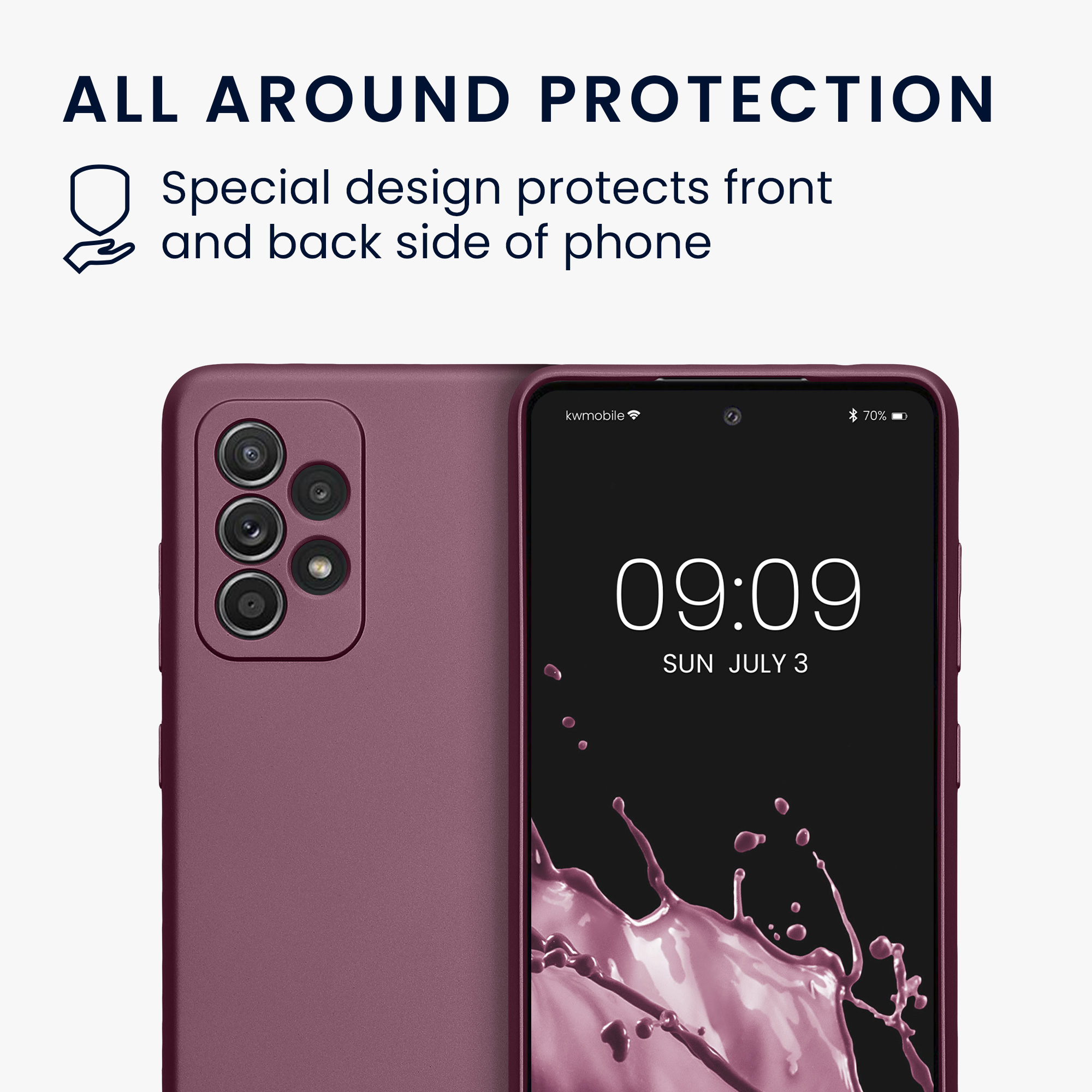 Pouzdro pro Samsung Galaxy A52 / A52 5G / A52s 5G kwmobile metalické TPU - metalická levandulová
