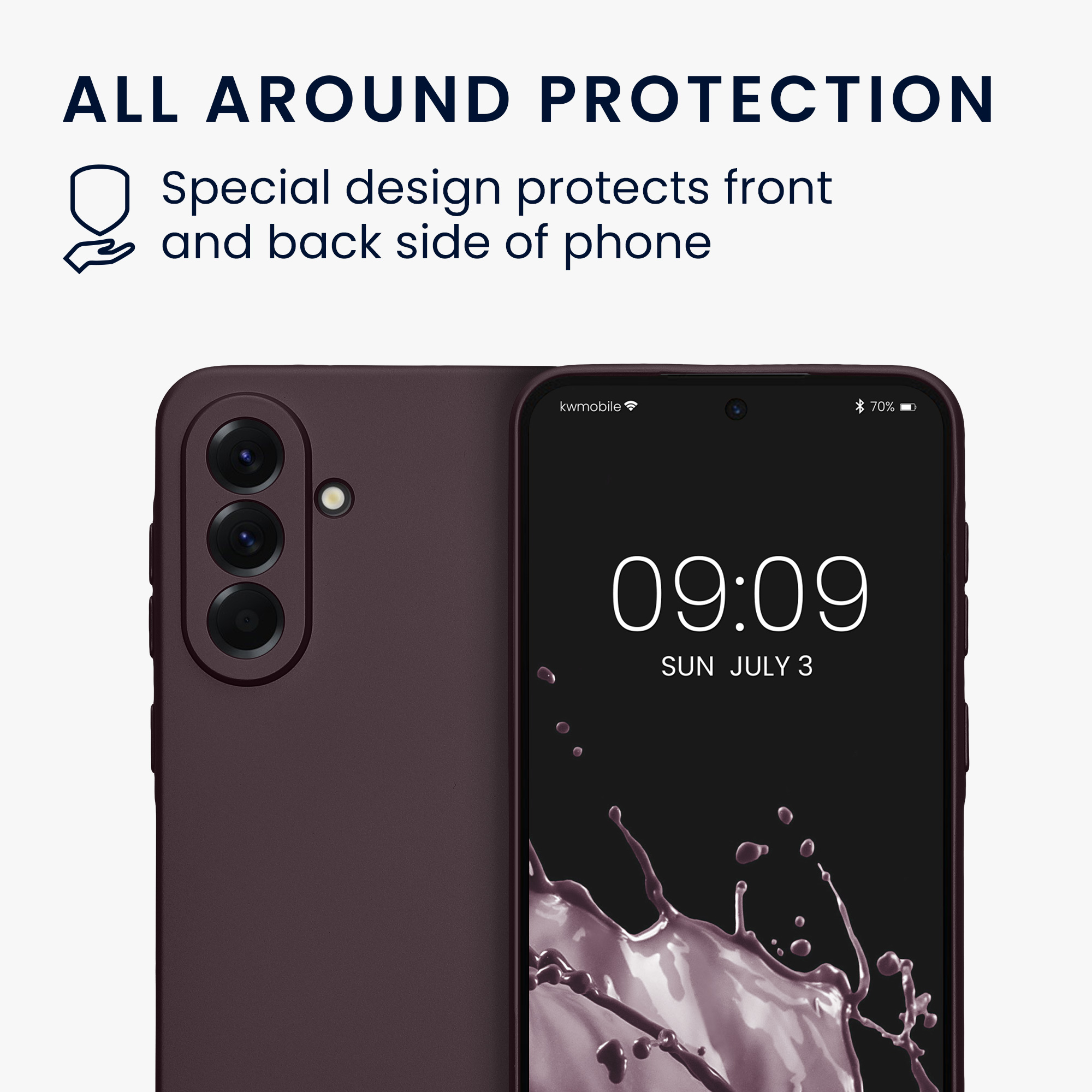 Kryt na mobil Samsung Galaxy A56 5G kwmobile TPU metalický Metalická ostružinová