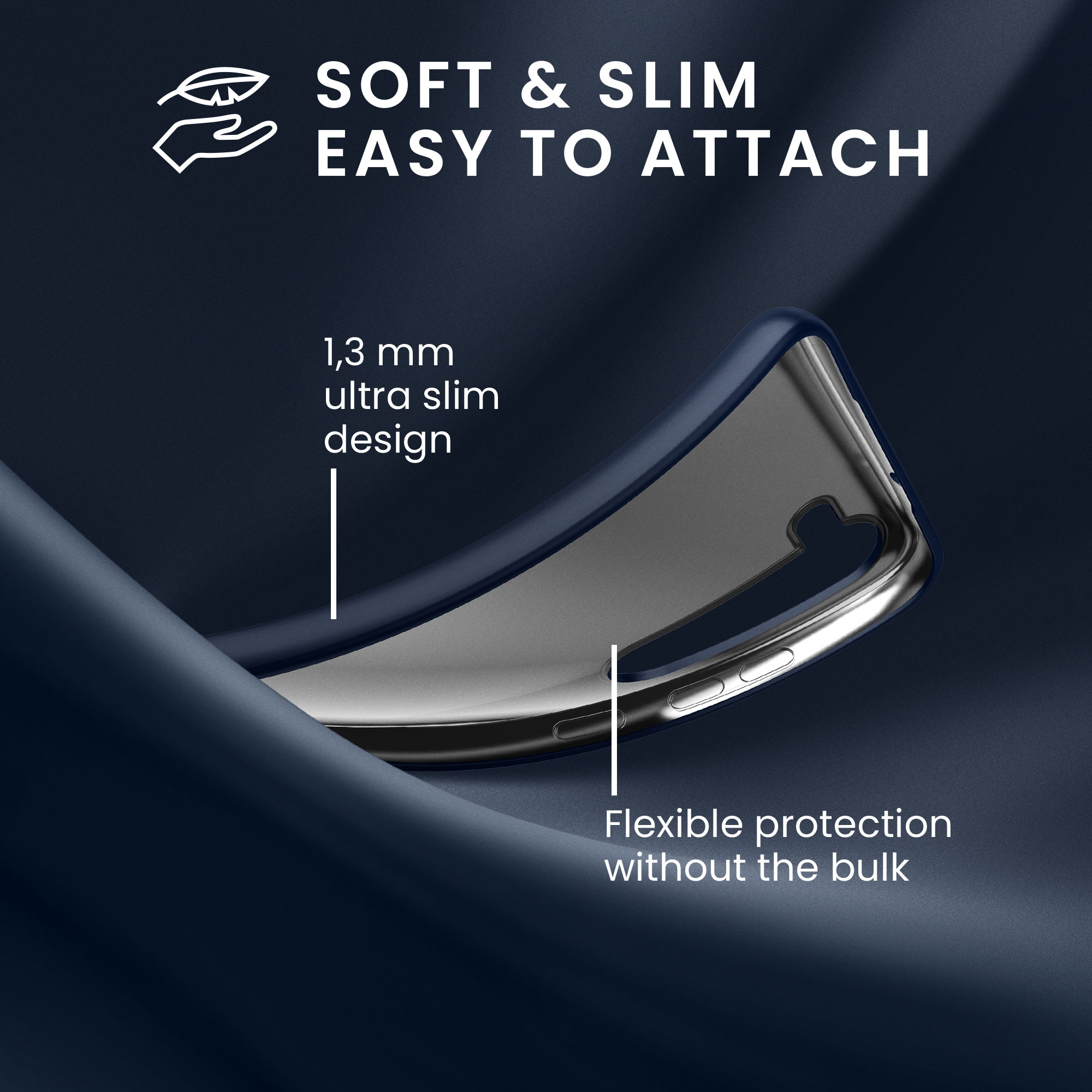 Pouzdro pro Samsung Galaxy S25 FE kwmobile tenké metalické silikonové - metalická modrá
