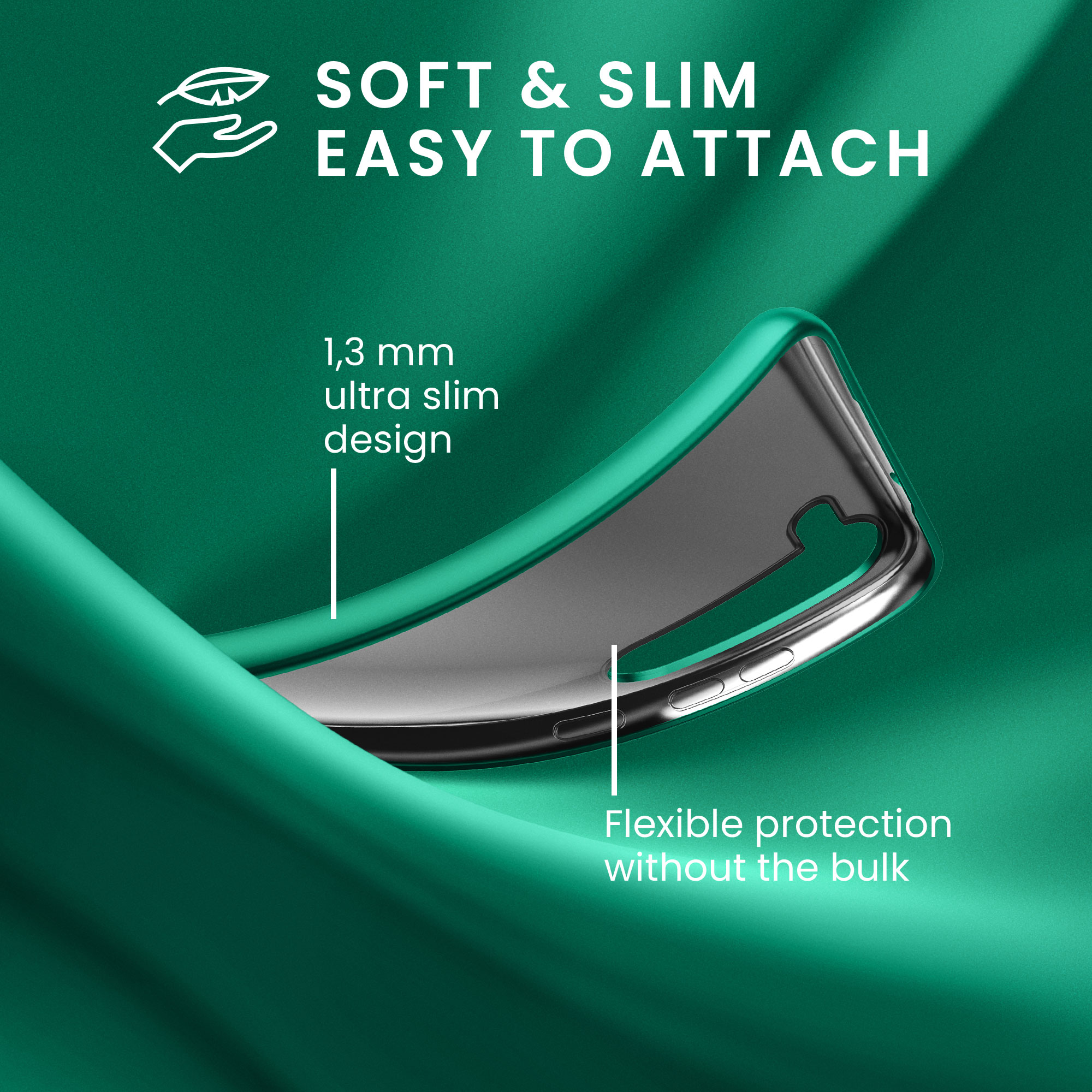 Pouzdro pro Samsung Galaxy S25 FE kwmobile tenké metalické silikonové - tmavá metalická zelená
