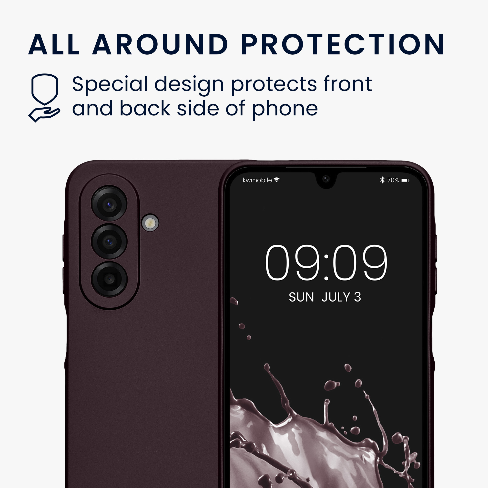 Metalický kryt na mobil Samsung Galaxy A17 4G / 5G kwmobile metalicky berry