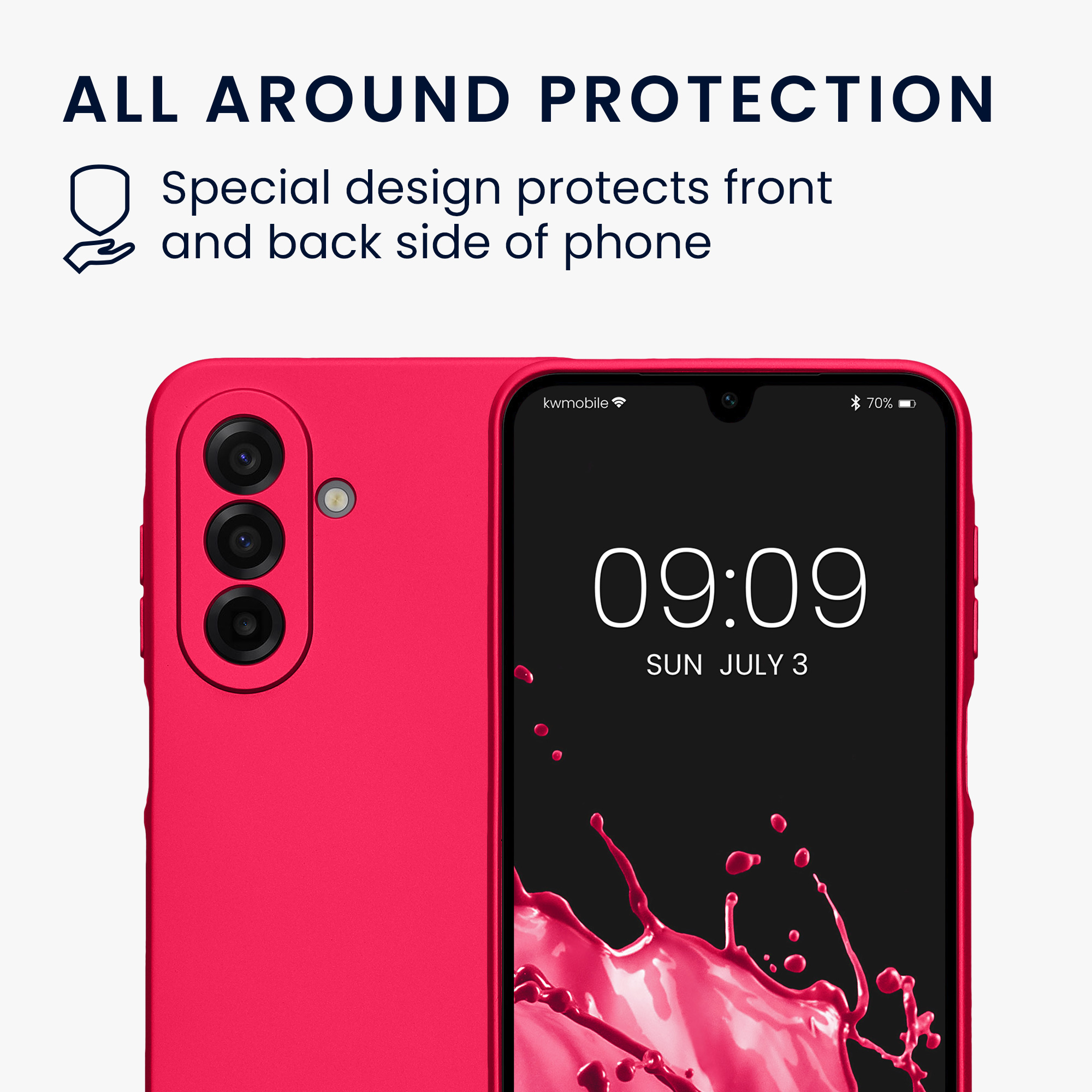 Metalický kryt na mobil Samsung Galaxy A17 4G / 5G kwmobile metalicky růžový