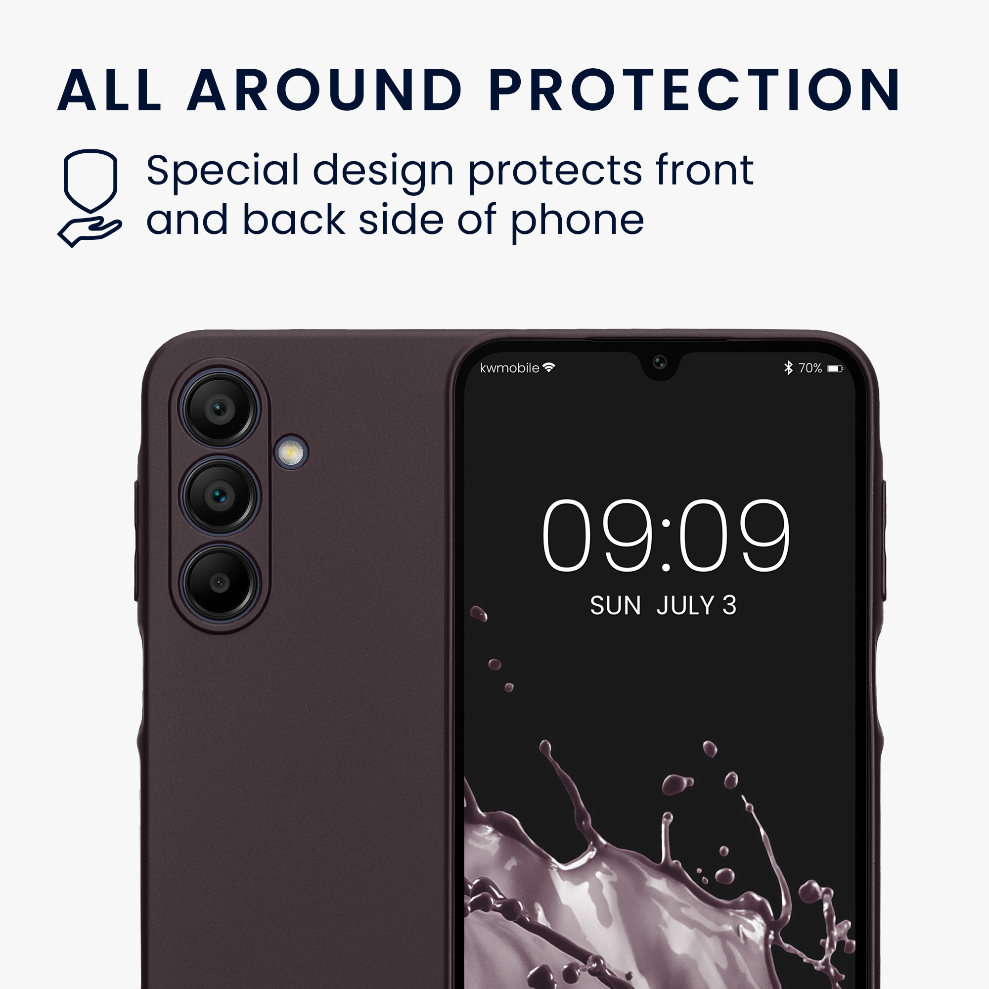 Kryt na mobil Samsung Galaxy A16 5G kwmobile TPU metalický Metalická ostružinová