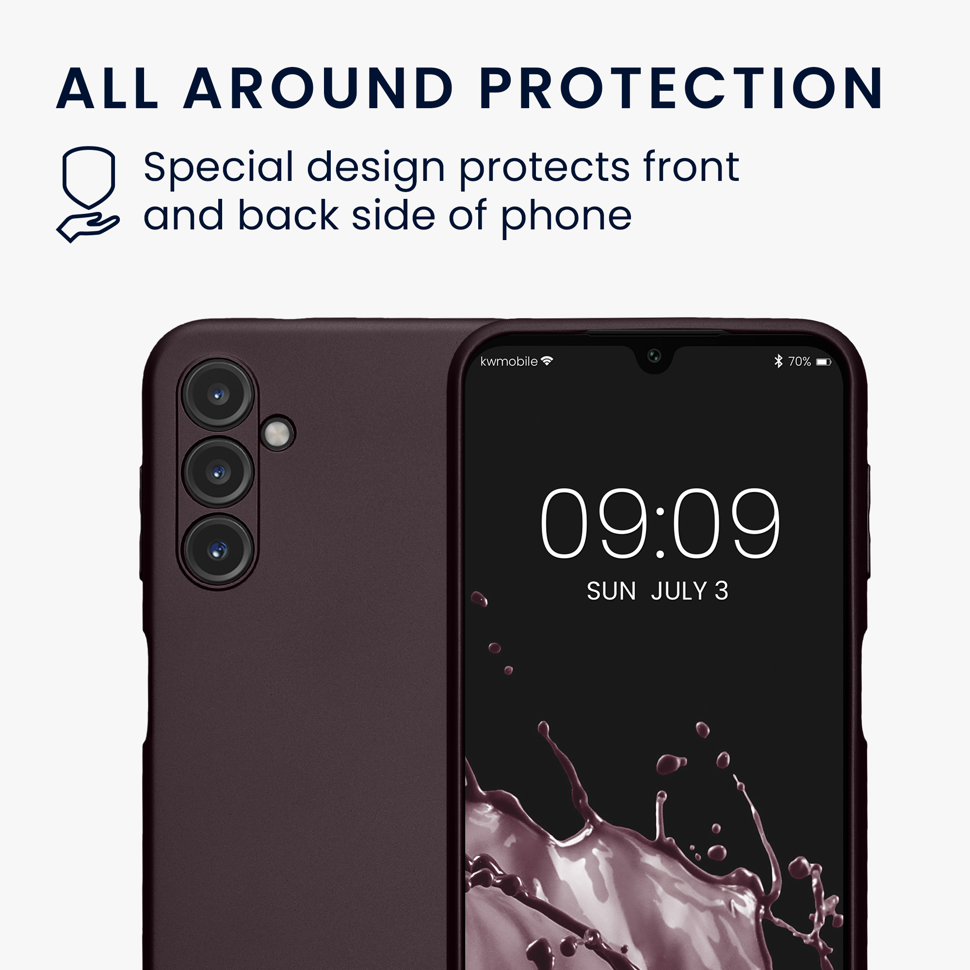 Kryt na mobil Samsung Galaxy A14 5G kwmobile TPU metalický Metalická ostružinová