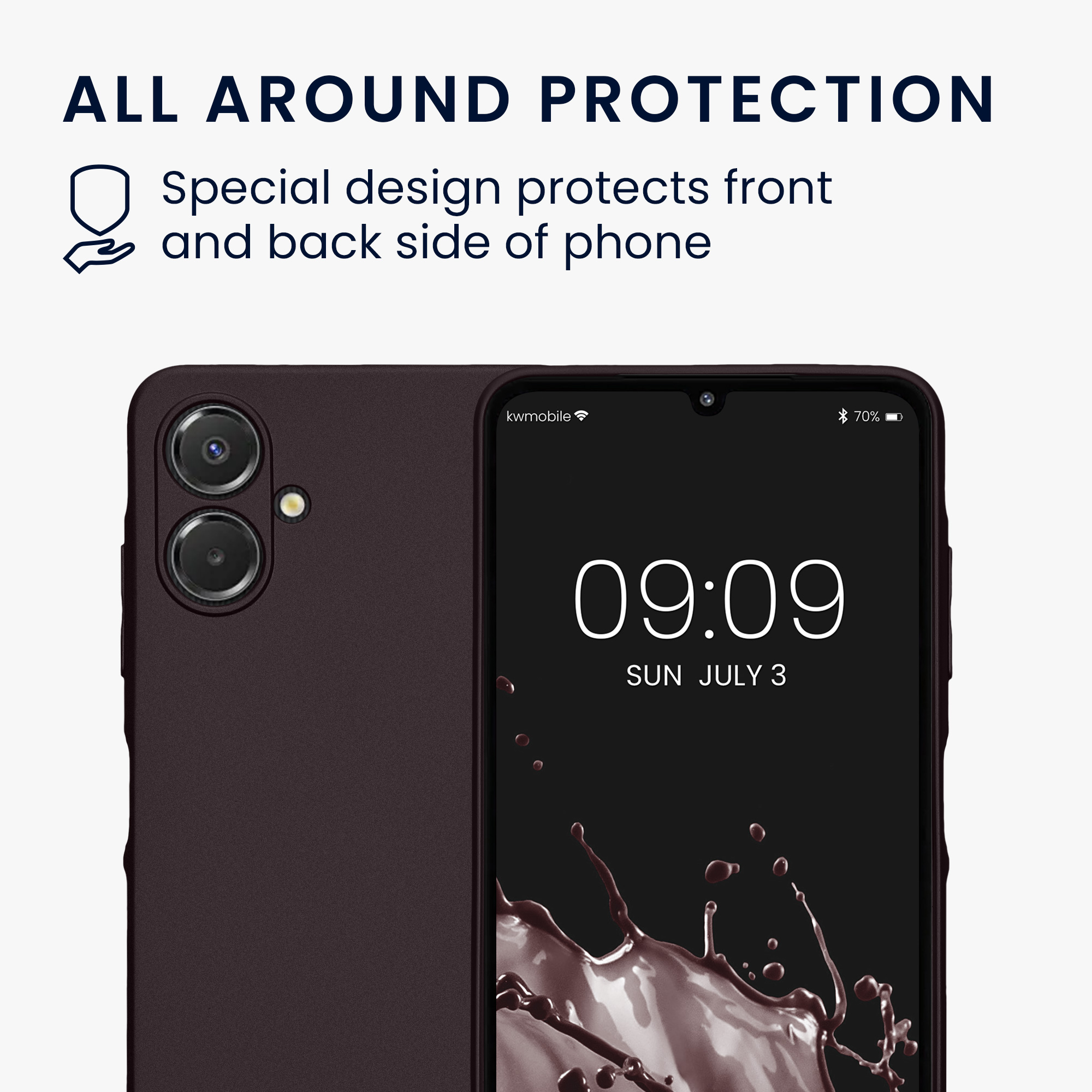 Kryt na mobil Samsung Galaxy A06 kwmobile Metallic metalicky berry