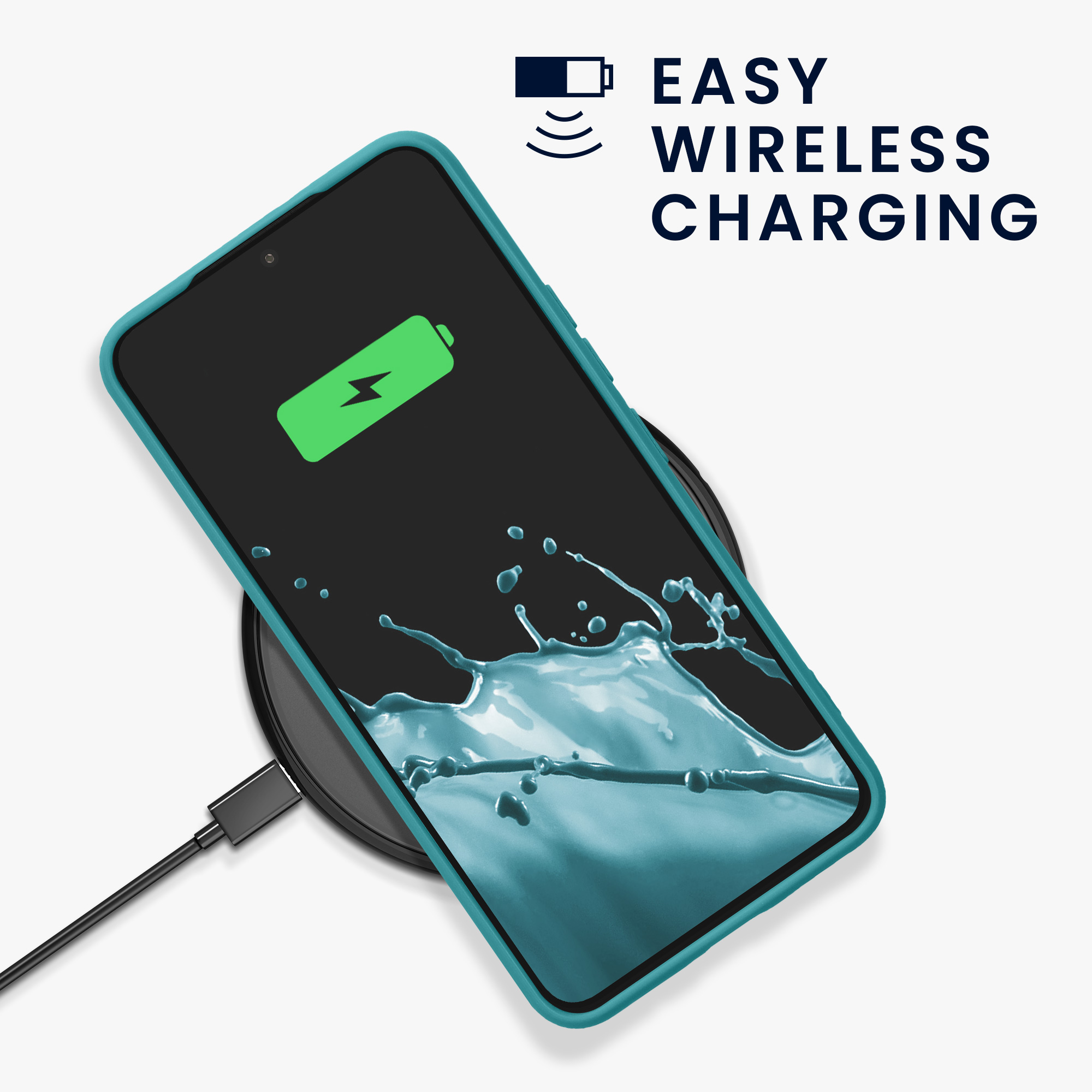 Kryt na mobil Galaxy S22 kwmobile Soft Matte matná petrolejová