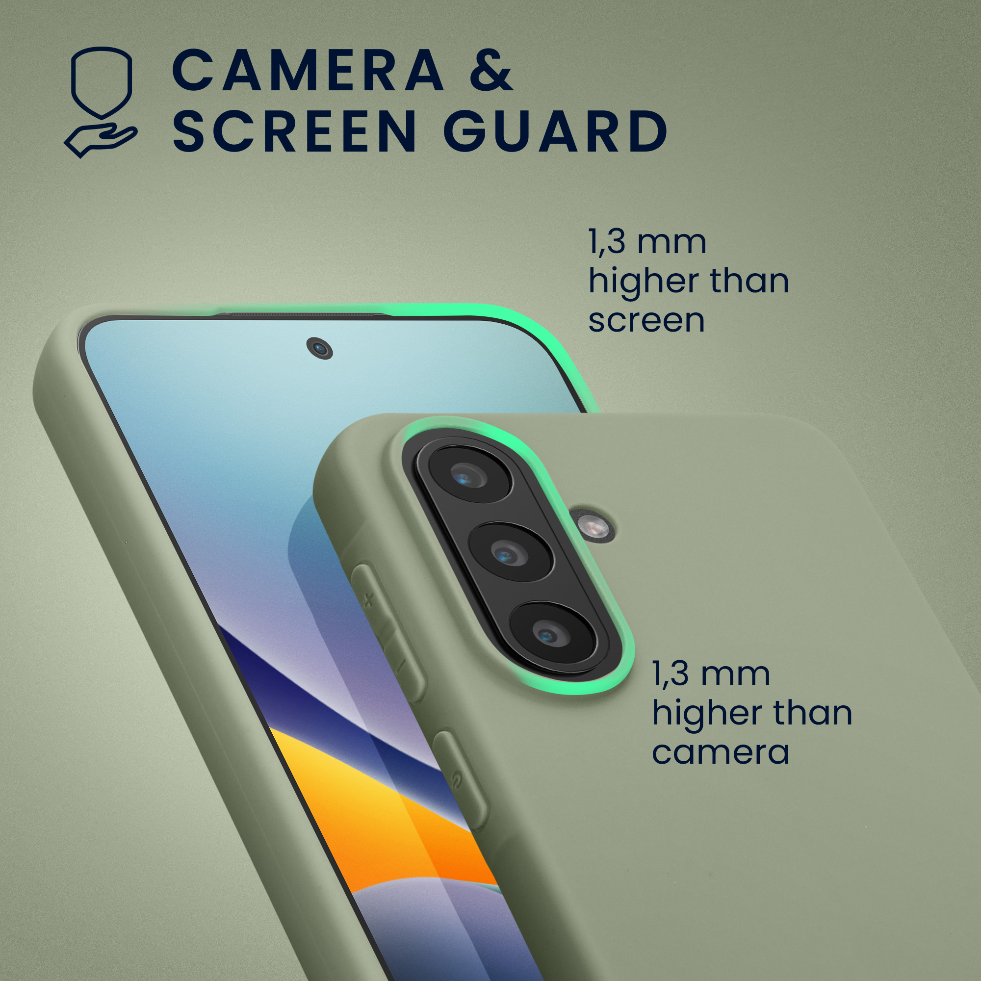 Kryt na mobil Samsung Galaxy A57 5G kwmobile TPU Šedo-zelená