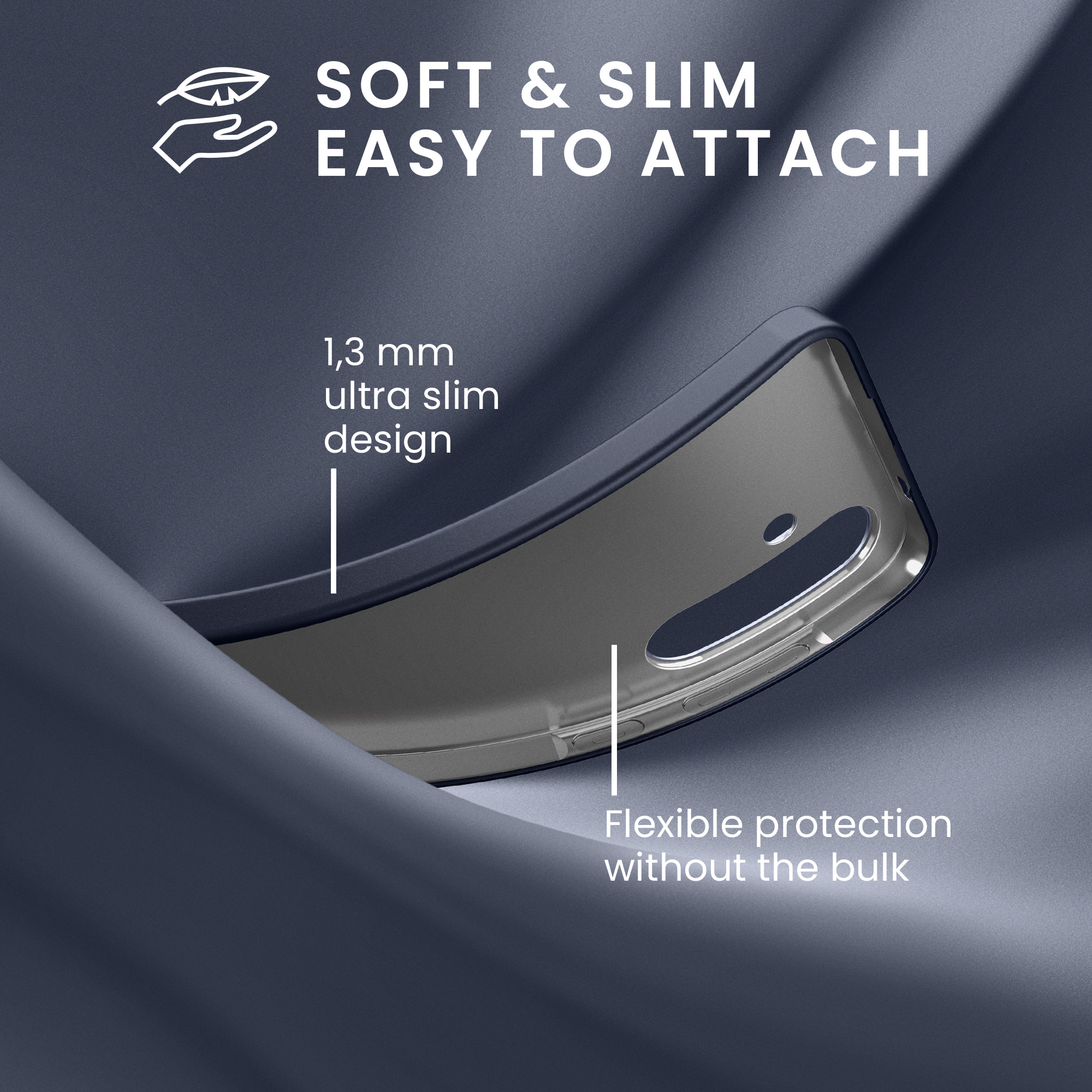 Pouzdro pro Samsung Galaxy A57 5G kwmobile tenké metalické silikonové - metalická modrá