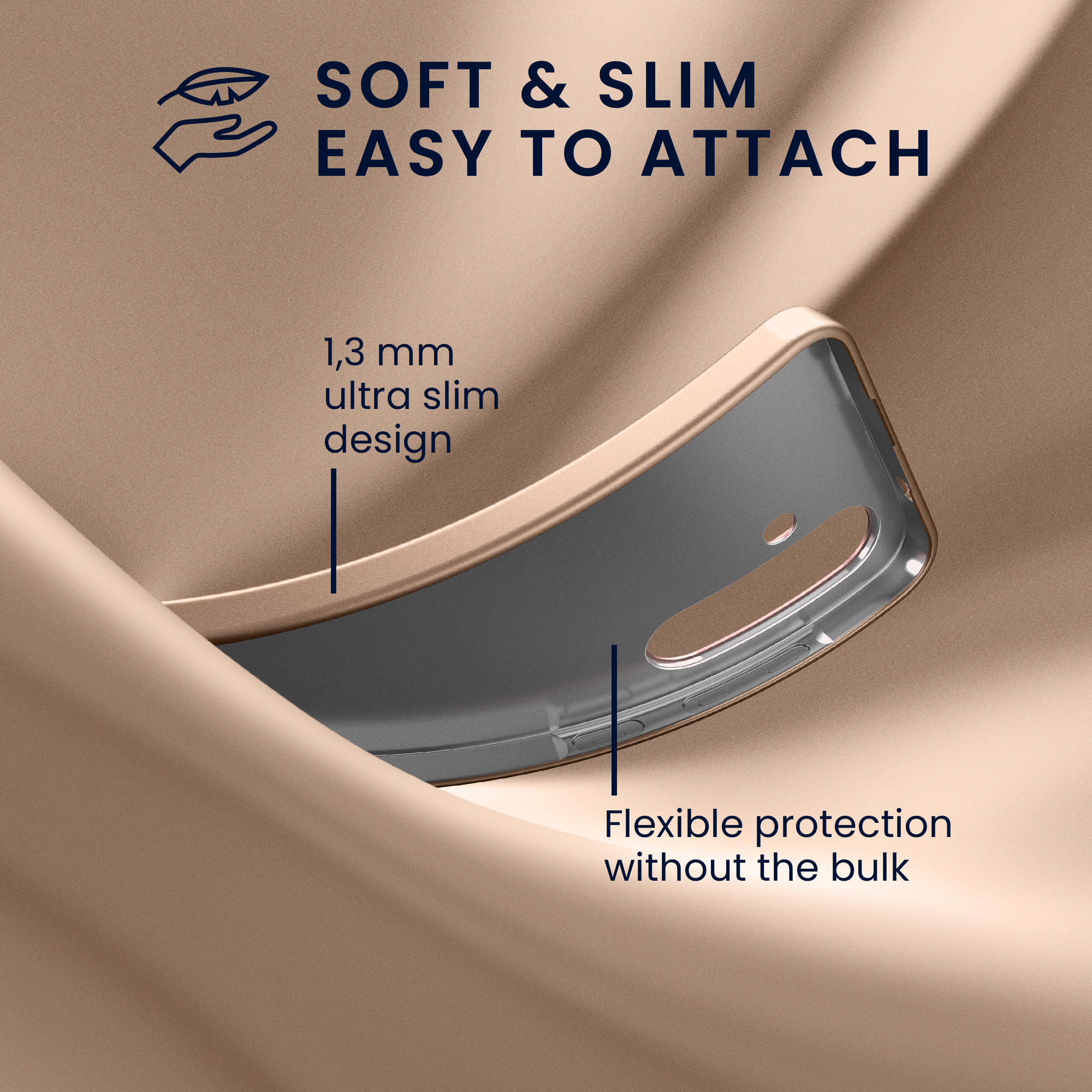 Pouzdro pro Samsung Galaxy A57 5G kwmobile tenké metalické silikonové - metalický zlatá
